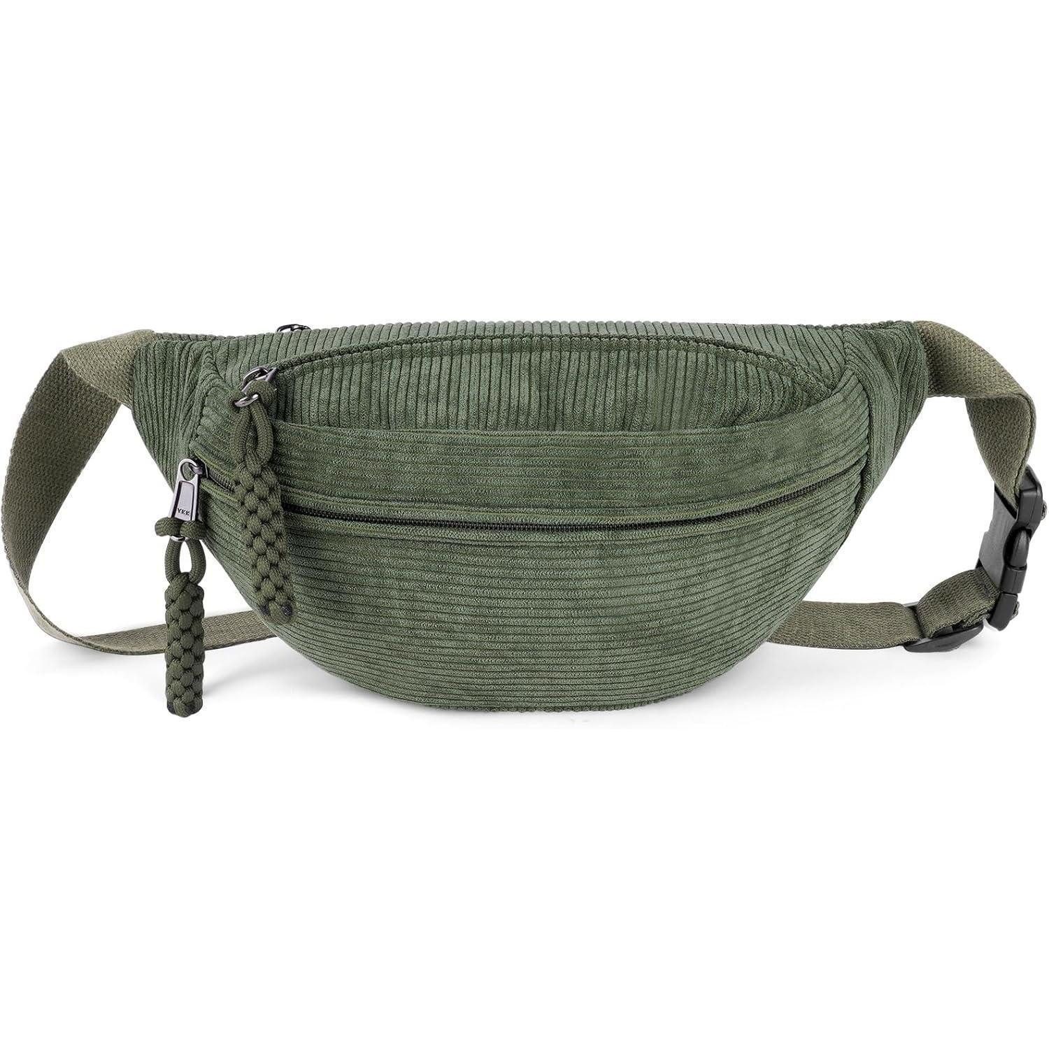 LuxusKollektion Bauchtasche Umhängetasche Damen Cord Gürteltasche Crossbody Bag Bauchtasche