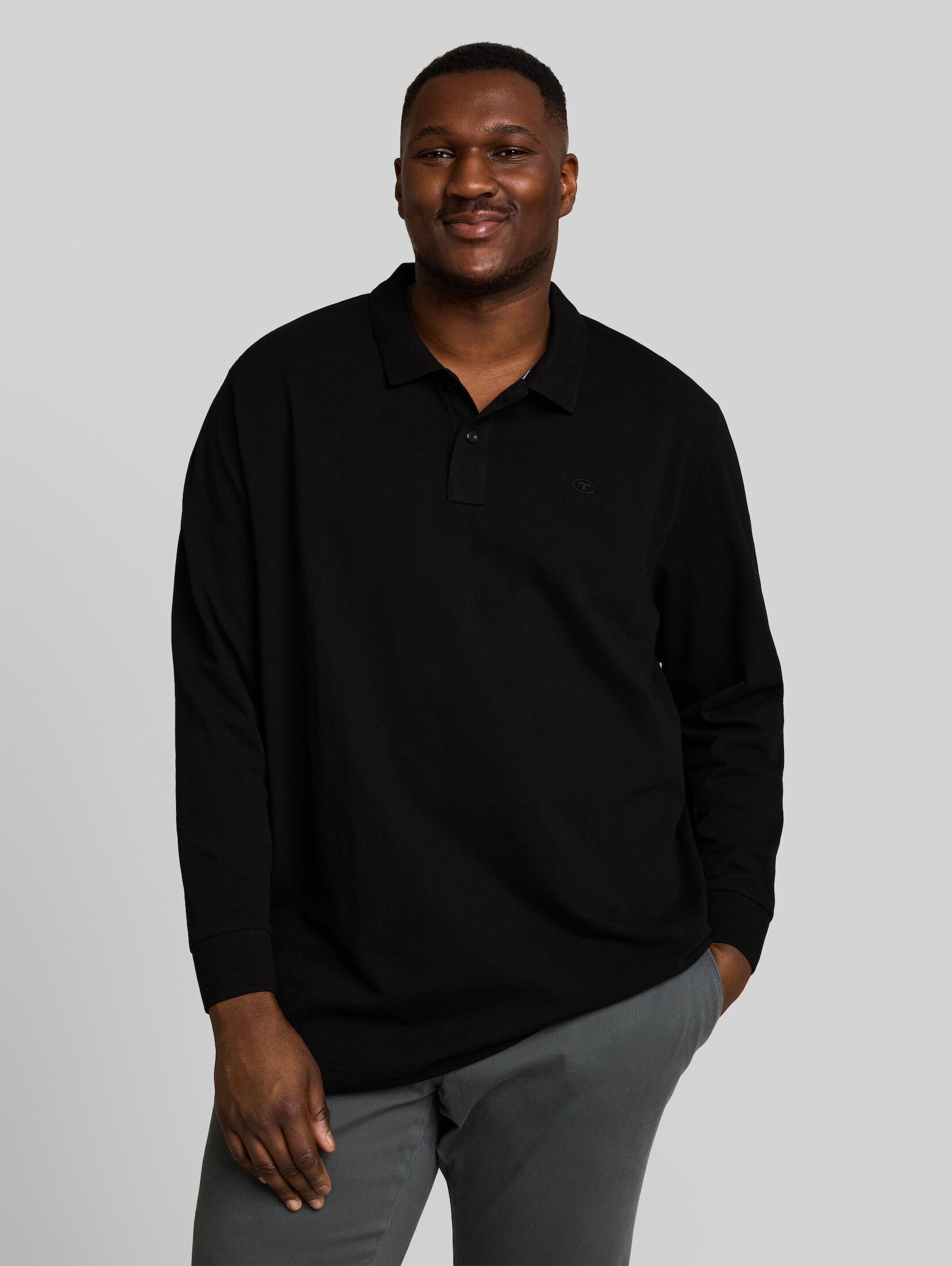 TOM TAILOR PLUS Langarm-Poloshirt Poloshirts (im Einserpack) Plus Size - Langarm Piqué Poloshirt