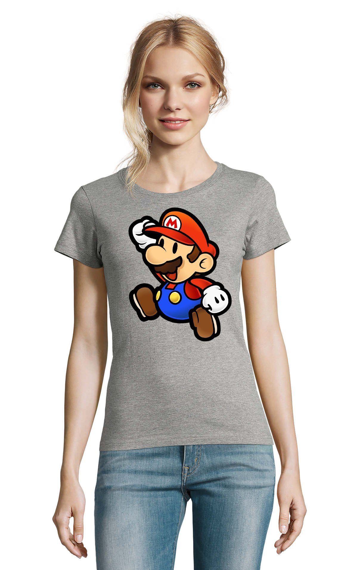 T-Shirt Damen Mario Retro Super Gaming Luigi Yoshi Super