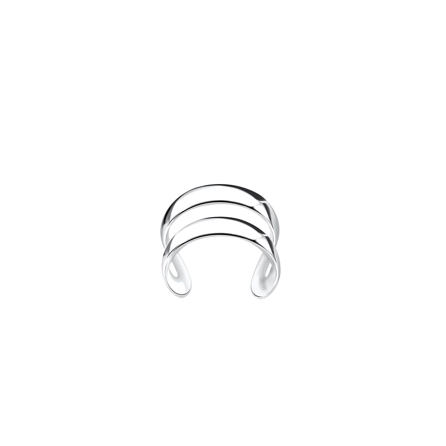 ALEXANDER YORK Ohrklemme Ear Cuff I DOUBLE LINE, 925 Sterling Silber