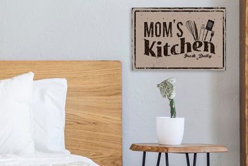 OneMillionCanvasses® Leinwandbild Küche - Mama - Retro, (1 St), Wandbild Leinwandbilder, Aufhängefertig, Wanddeko, 30x20 cm