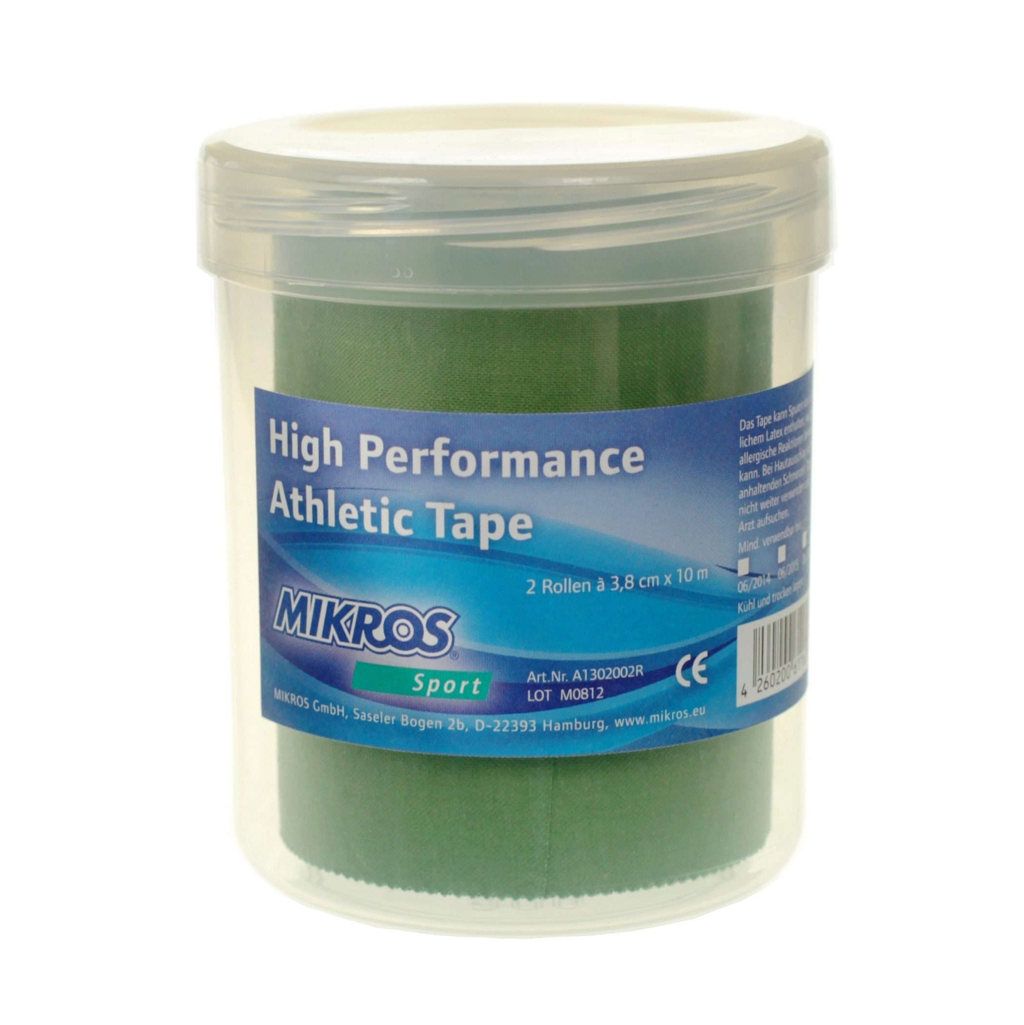 Mikros Medical Kinesiologie-Tape Mikros High Perf. Athletic Tape 3,8cm x 10m (2er Box)
