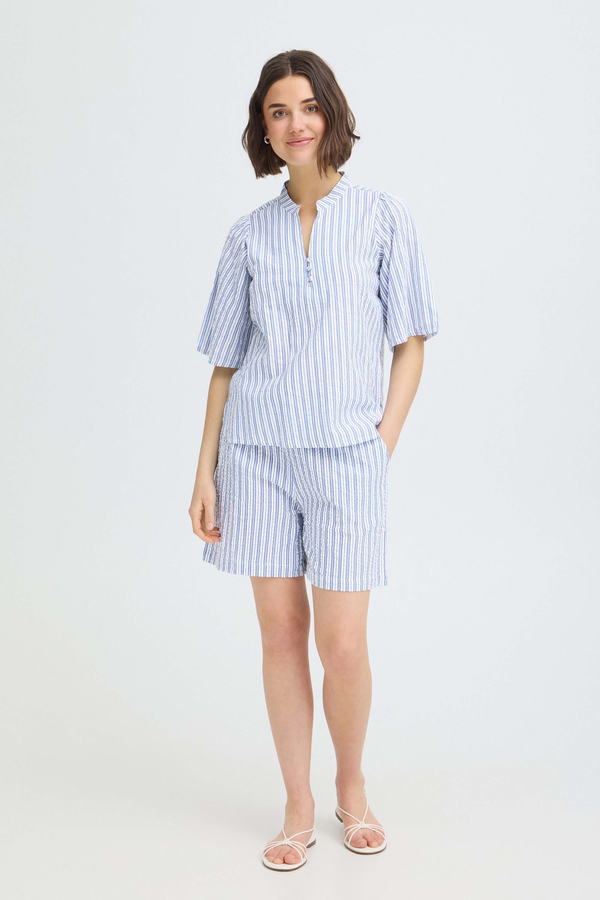 fransa Kurzarmbluse Kurzarm-Bluse FRCAYLA