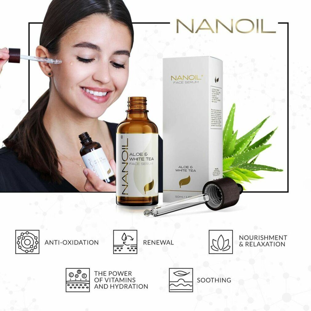 Nanoil Gesichtspflege Nanolash Face Serum Aloe y White Tea 50ml