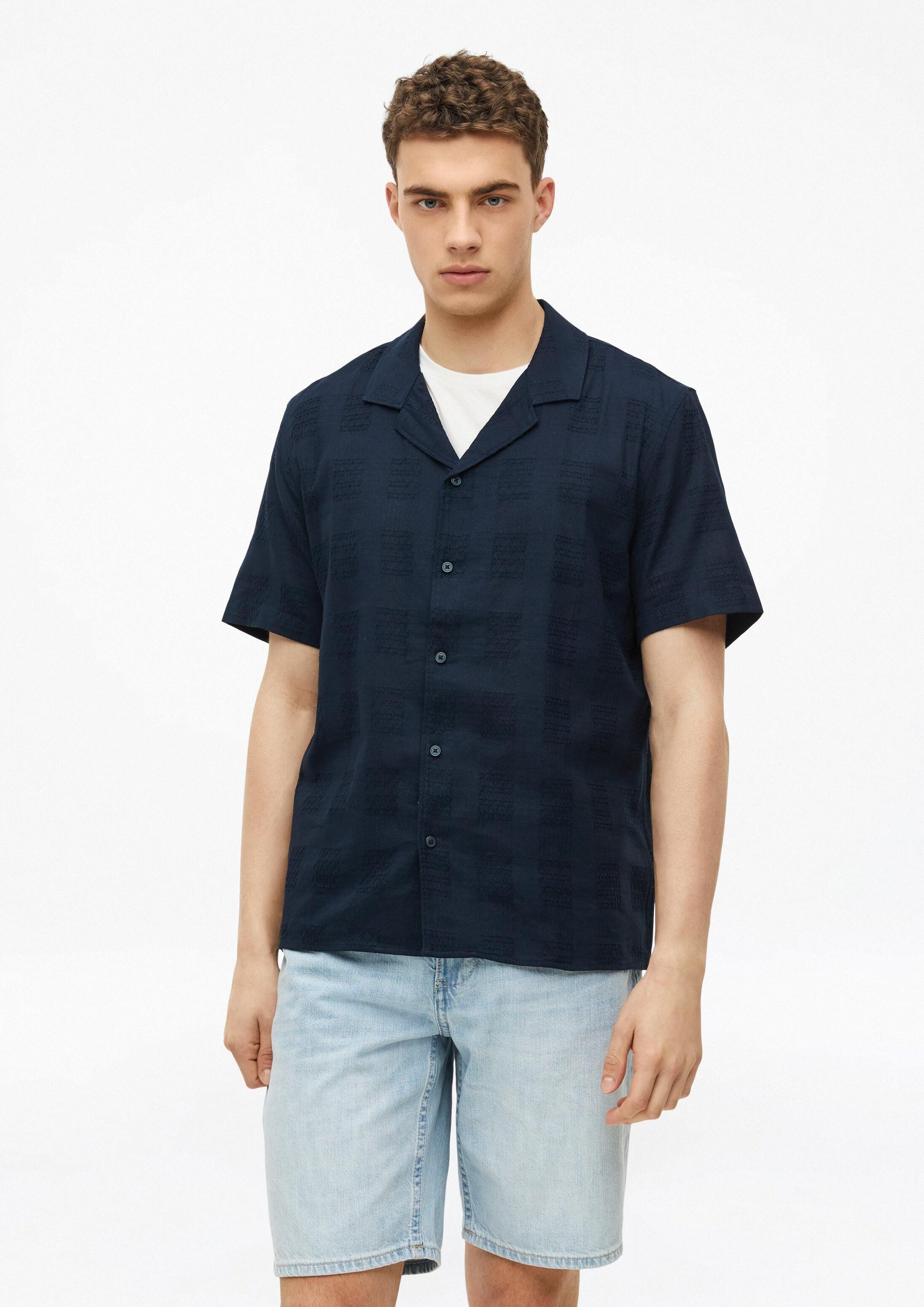 s.Oliver Kurzarmhemd Hemd Resort Fit: Hemd mit Strukturstreifen