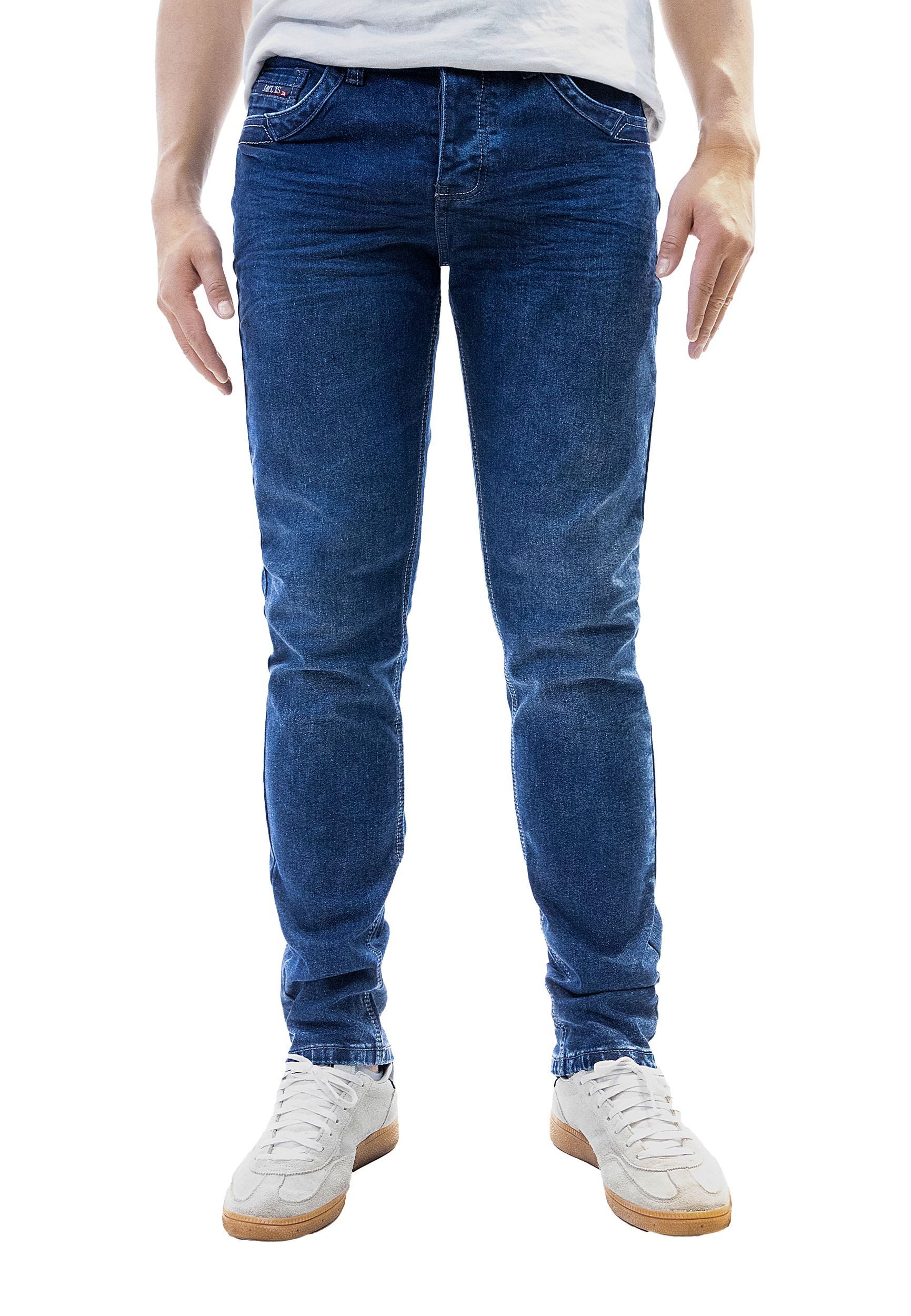 Jaylvis Regular-fit-Jeans Jeans Semi-Slim 5-Pocket Stretch mid Waist Semi-S günstig online kaufen