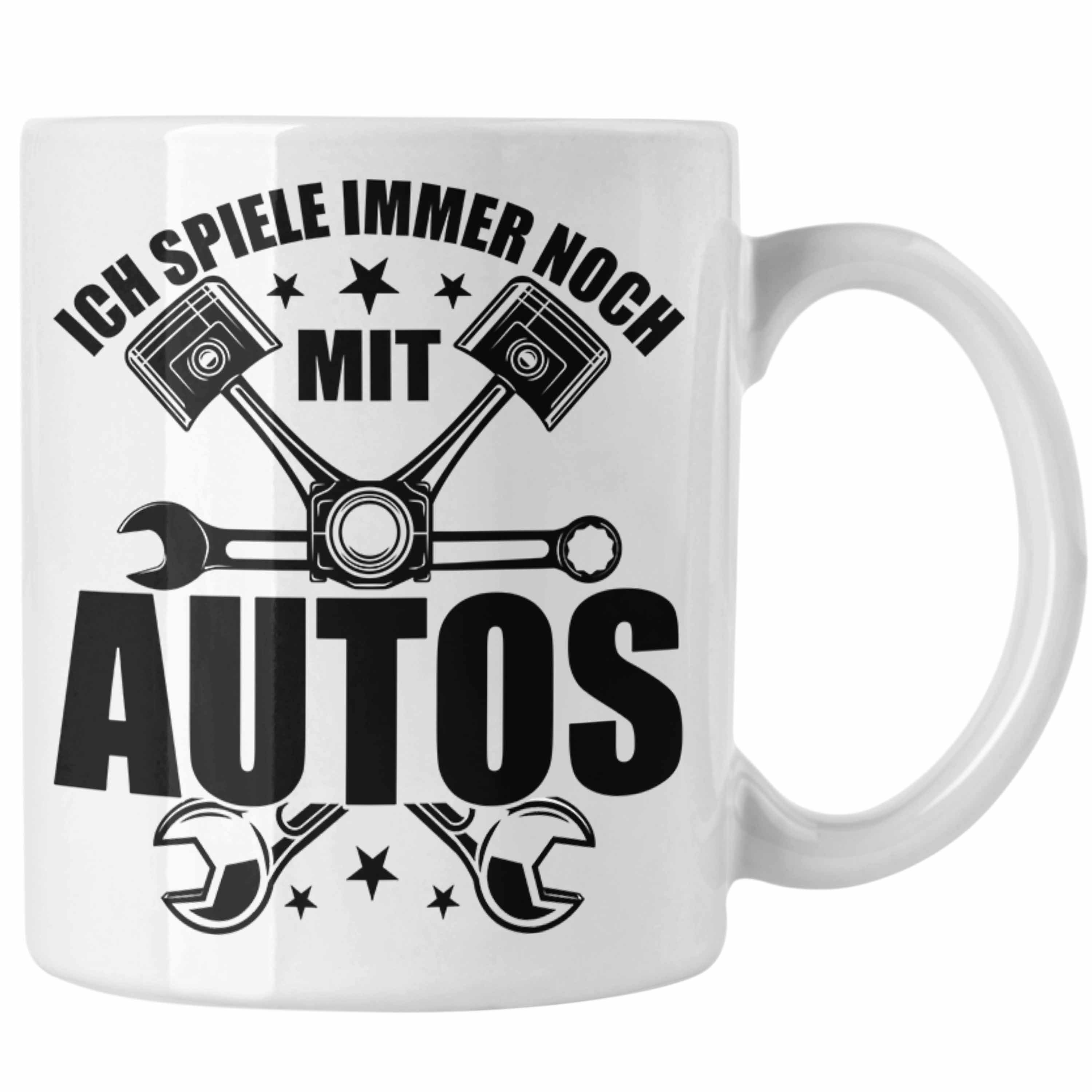 Trendation Tasse KFZ Mechaniker Tasse Geschenk Spruch Männer KFZ Mechatroniker Geschenk Weiss