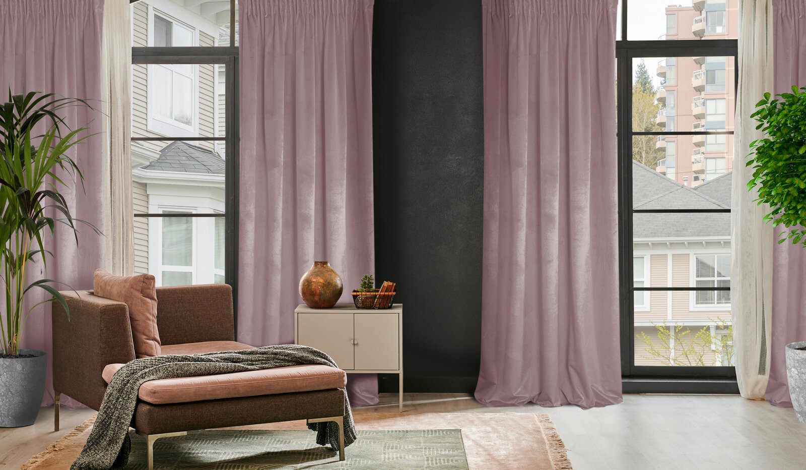 Design91 Vorhang Samtvorhänge 140x270 cm 135x300 cm (1 St), Kräuselband, blickdicht, Samt, Wohnzimmer Tunnelzug