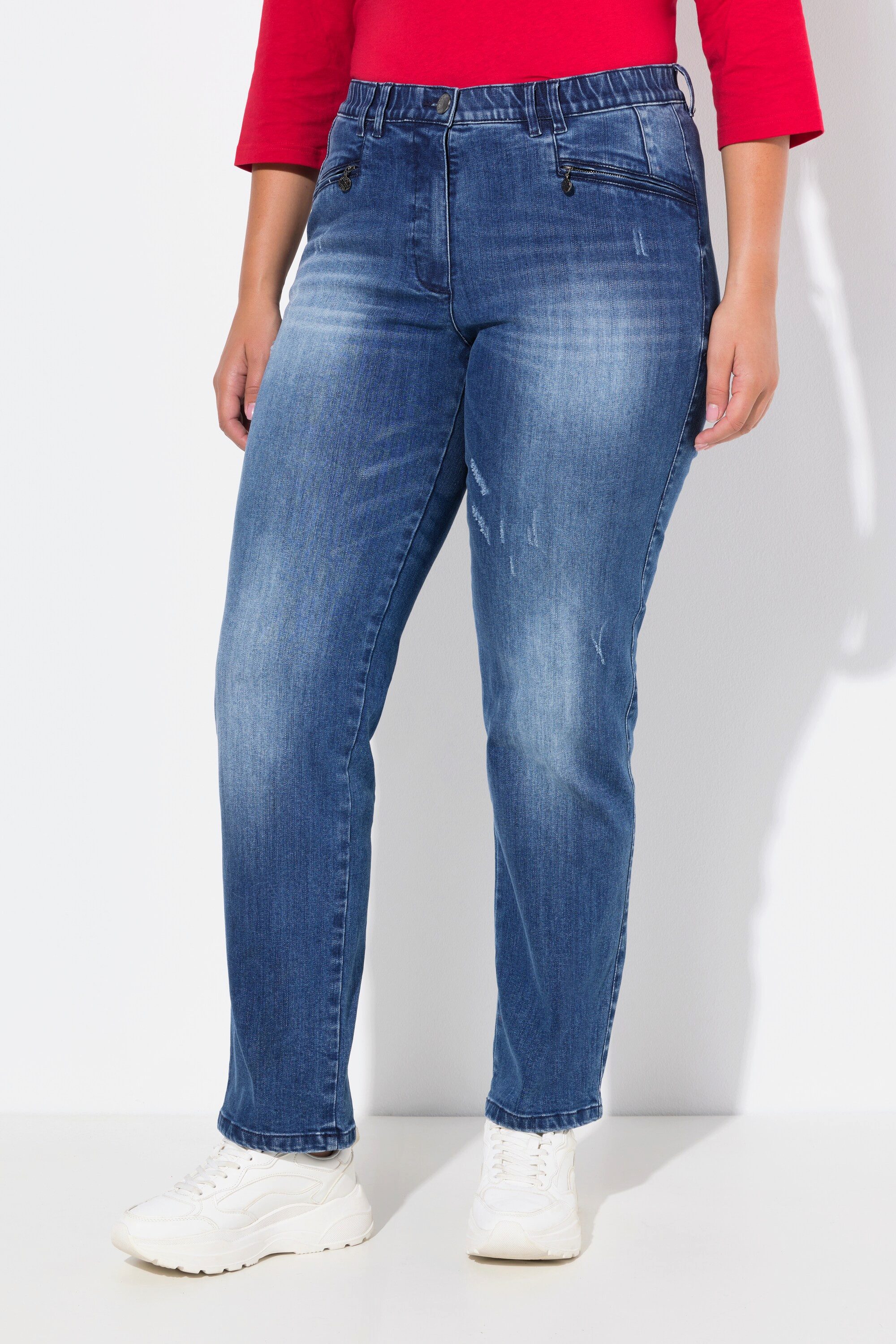 Regular-fit-Jeans Jeans Mony Vintage Look konisches Bein Stretch