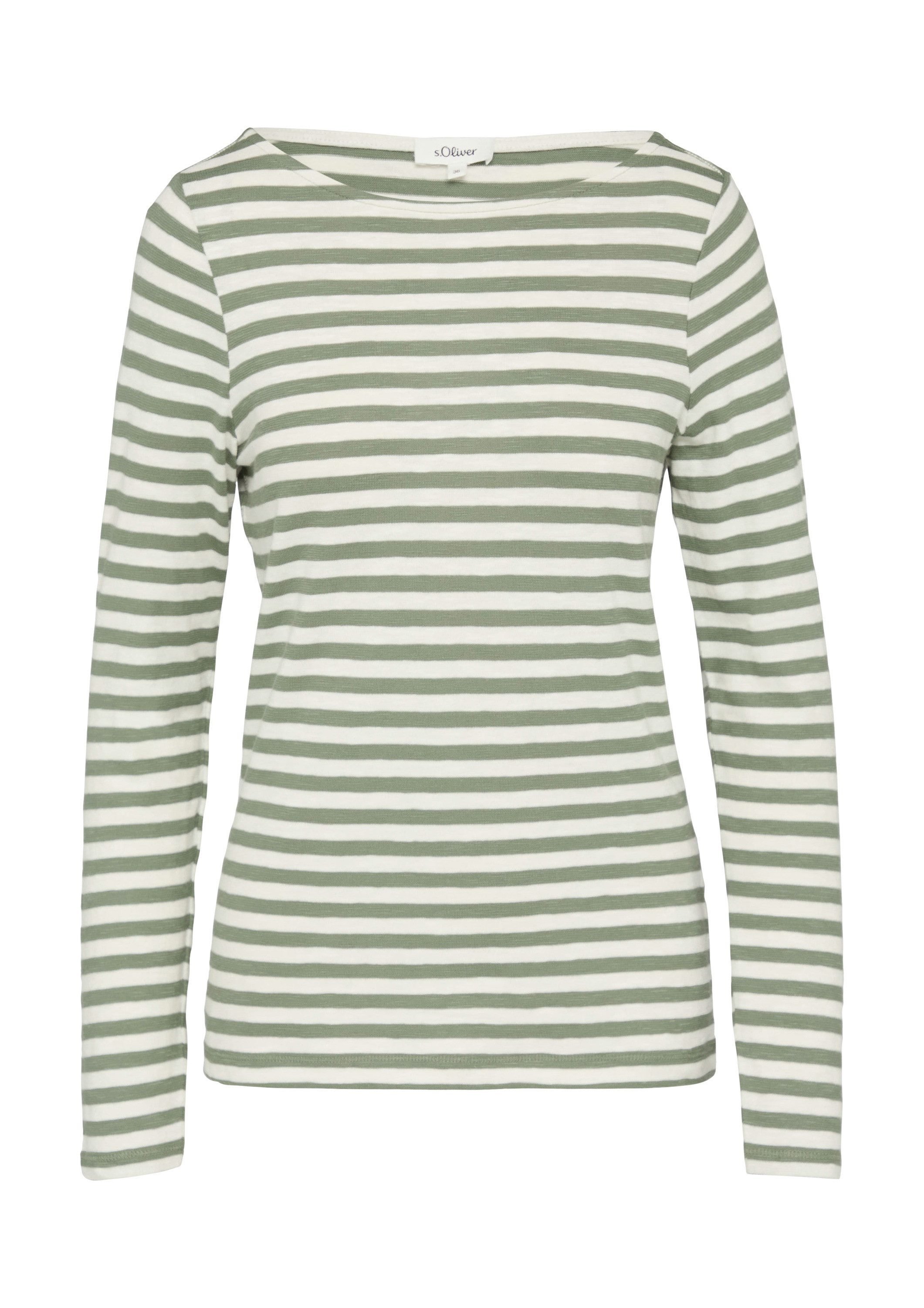 s.Oliver Langarmshirt T-Shirt SLAM Geringeltes Langarmshirt günstig online kaufen