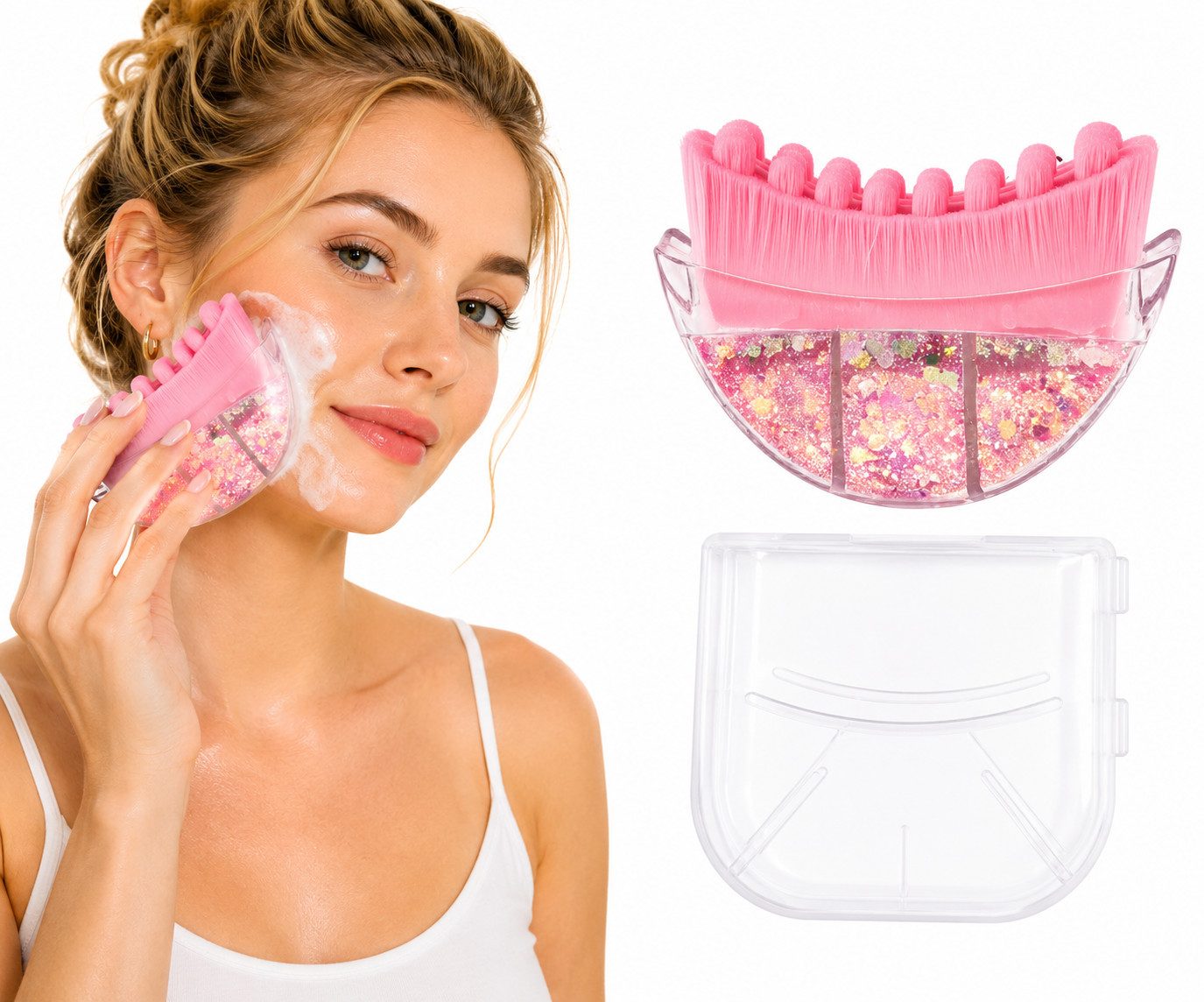 Forrlite Gesichtsmassagegerät Gesichtsbürste für Lymphdrainage & Massage, sanft für Konturen, 1 Stück, Sanfte Massage, für Gesichtspflege, Anti-Aging, Gesicht, Augen, Anti Falten,Durchblutung & straffe Haut, Zuhause/Reise
