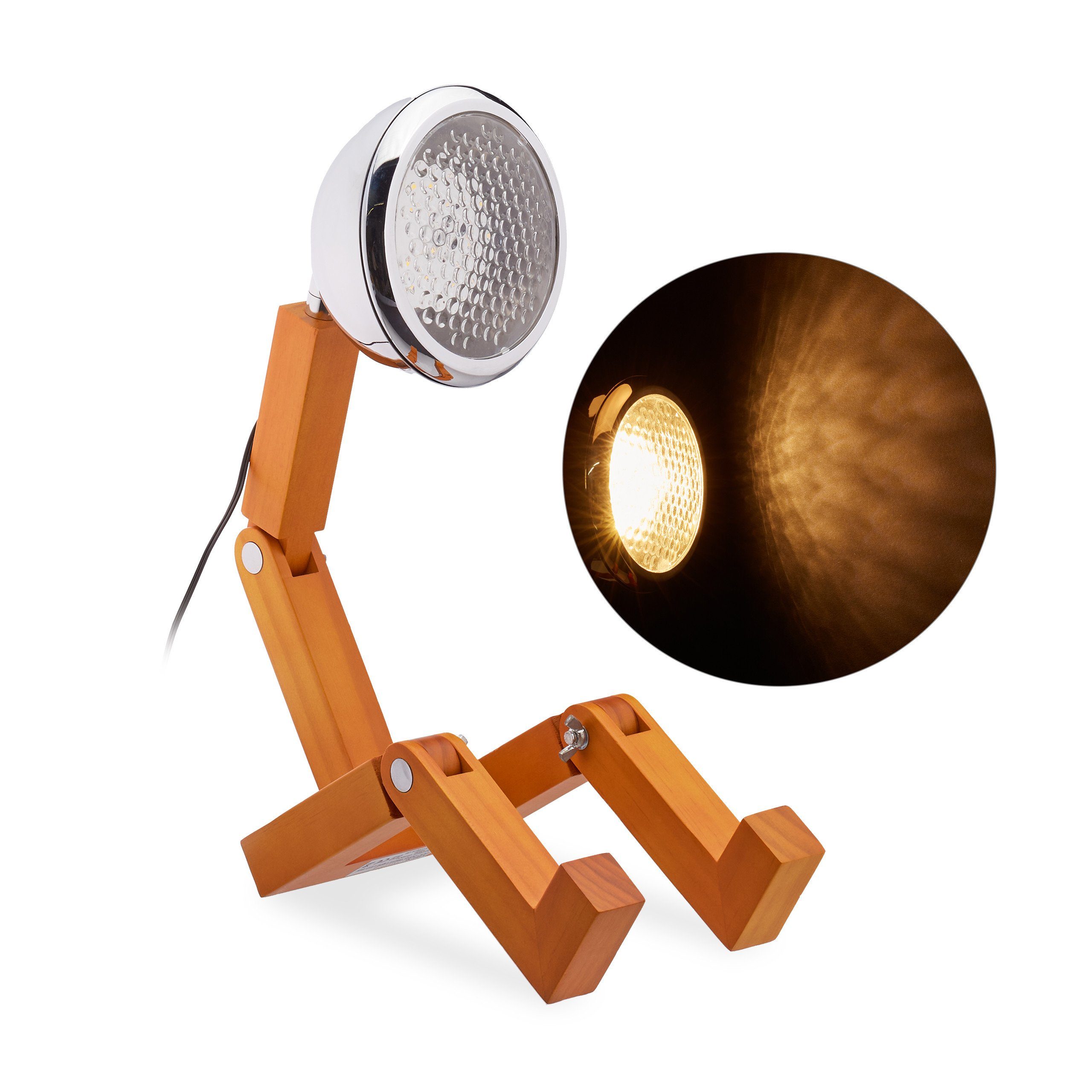 relaxdays LED Schreibtischlampe »Tischlampe Männchen mit LED
