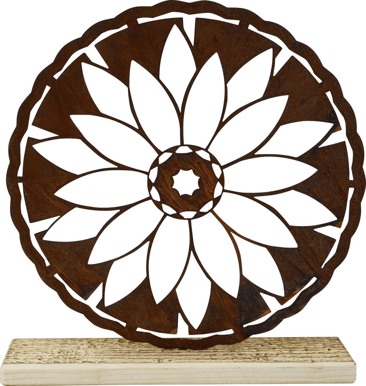 BADEKO Gartenfigur Badeko Blume Tina 32 x 30 x 7 cm rostbraun