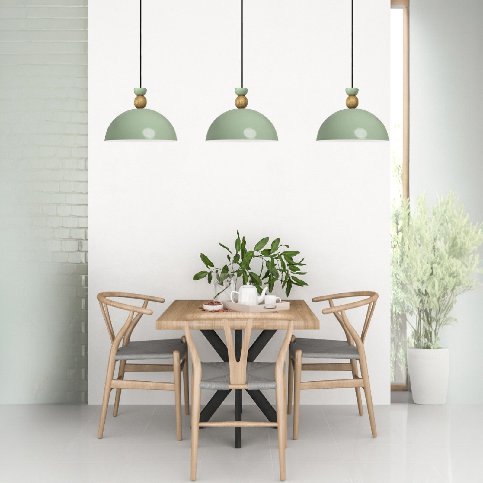 Bamyum Pendelleuchte Pendelleuchte Yimpi Trio Metall Ø30cm, Modern Hängelampe, ohne Leuchtmittel – Bild 3 von 3