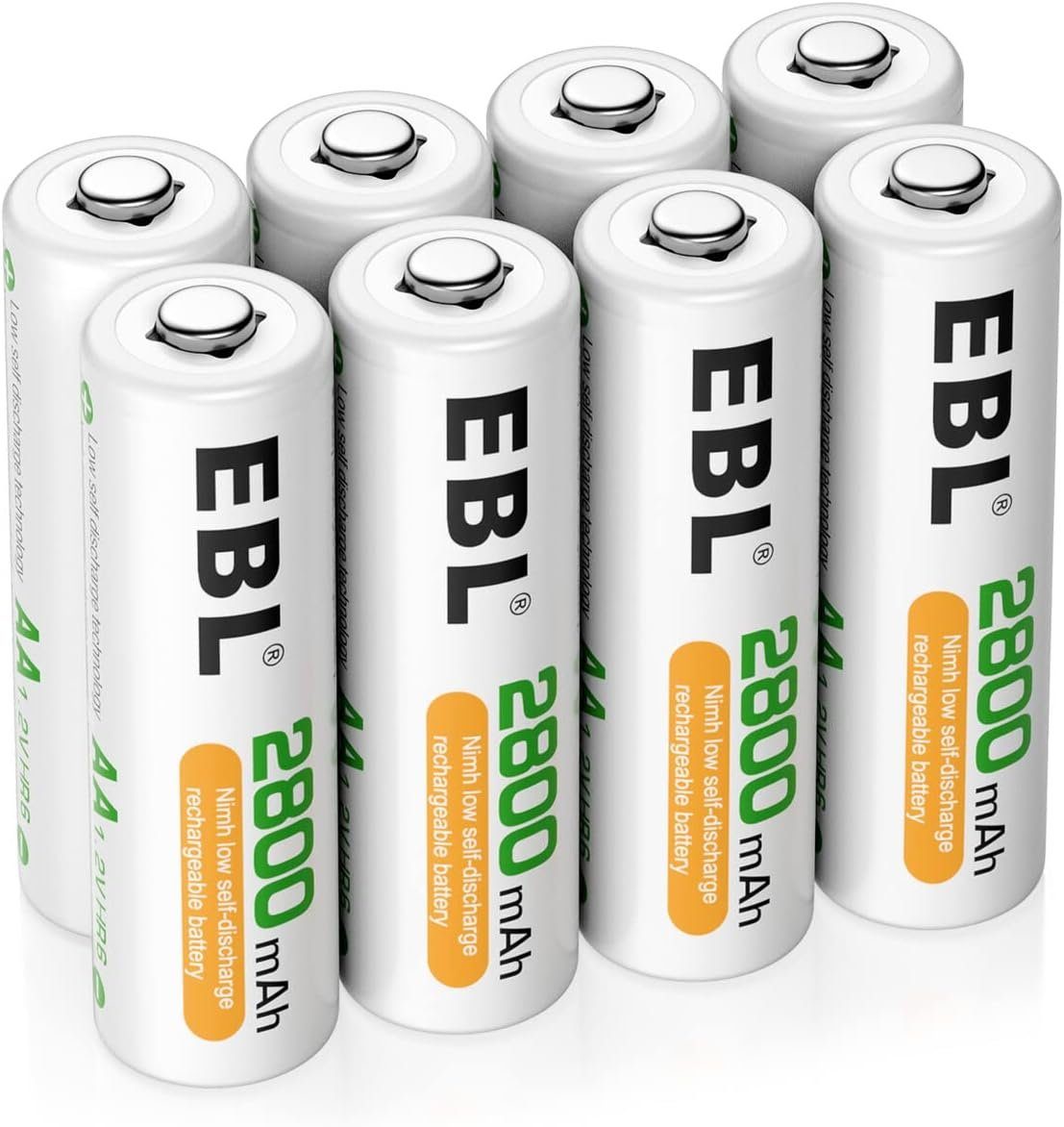 AA Wiederaufladbar Batterien, AA Akku 2800mAh mit hoher Kapazität Akku
