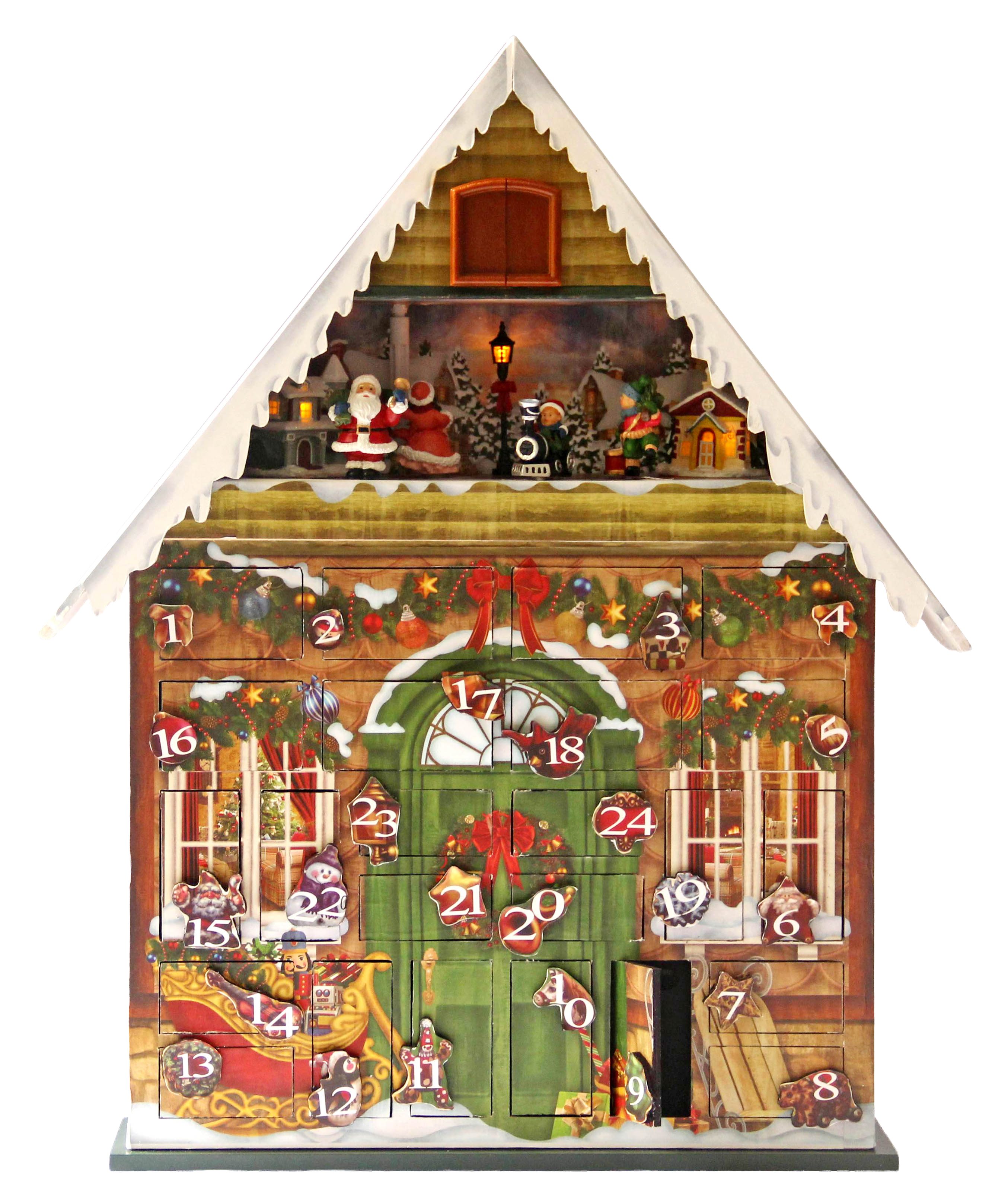 Musicboxworld Spieluhr Spieluhr Adventskalender Haus