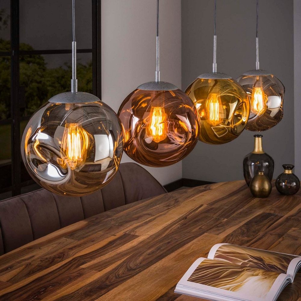 famlights Pendelleuchte Pendelleuchte Leonora in Altsilber und Mehrfarbig E27
