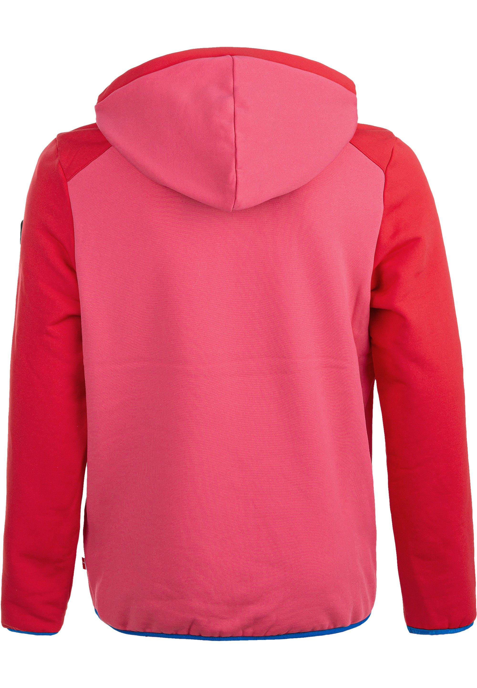 (1-tlg) schnelltrocknenden FINK ZIGZAG rosa Funktionsmaterialien aus Kapuzensweatshirt