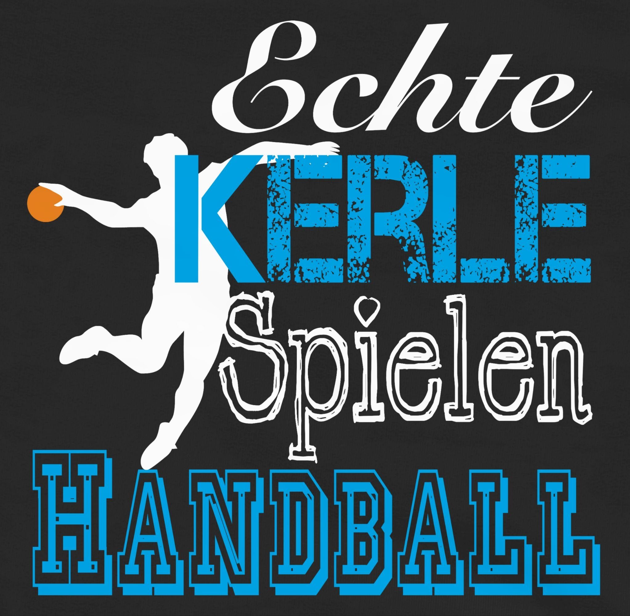 weiß Handball Kerle Sport Hoodie 2 Shirtracer Spielen Echte Kinder meliert Kleidung Schwarz/Grau