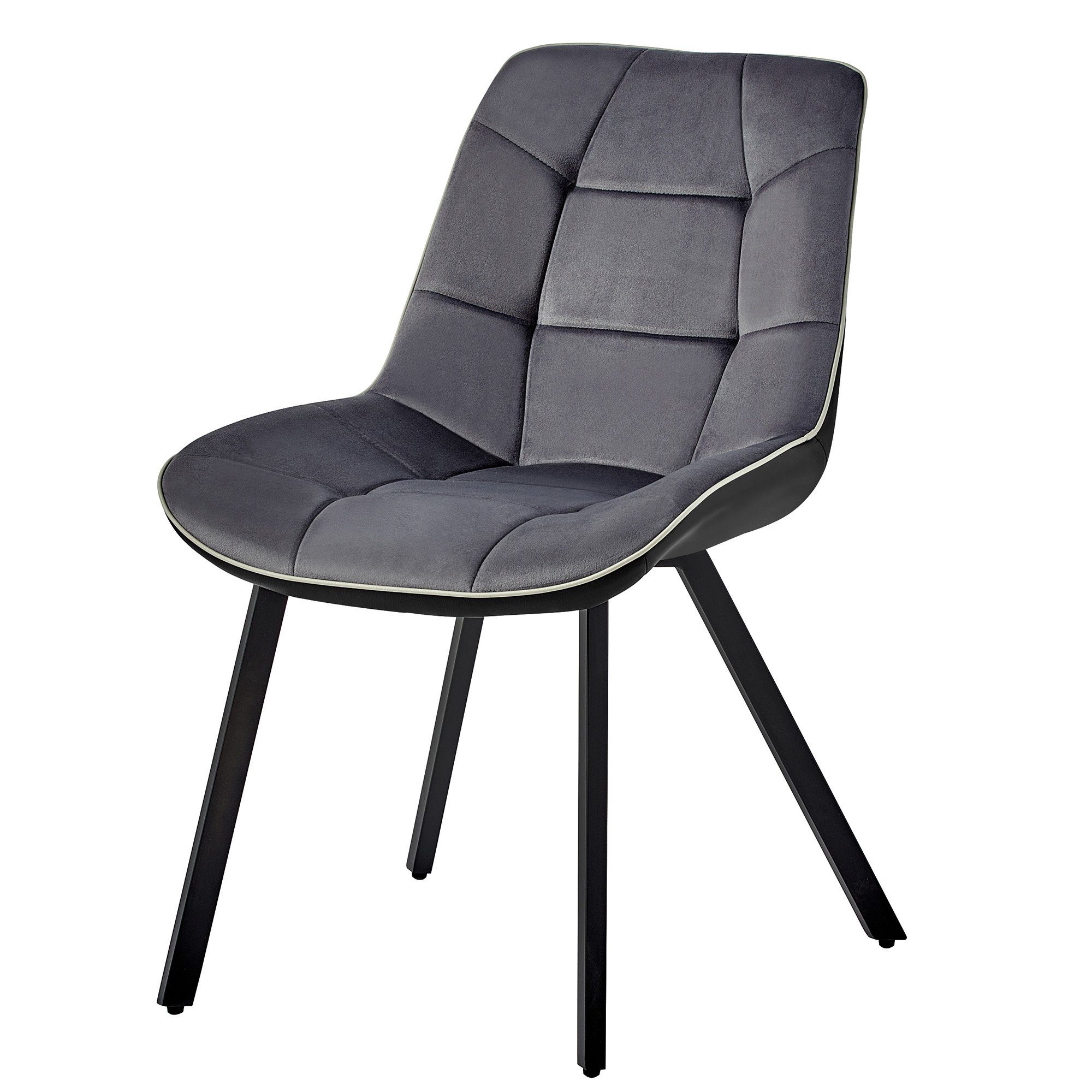 TRISENS Esszimmerstuhl Leonie (1er, 2er, 3er oder 4er Set, 1 St), Polstersessel mit abgestepptem Samtbezug Küchenstuhl in Velvetoptik. Reduzierter Preis € 79,95. Unverbindliche Preisempfehlung € 110,00