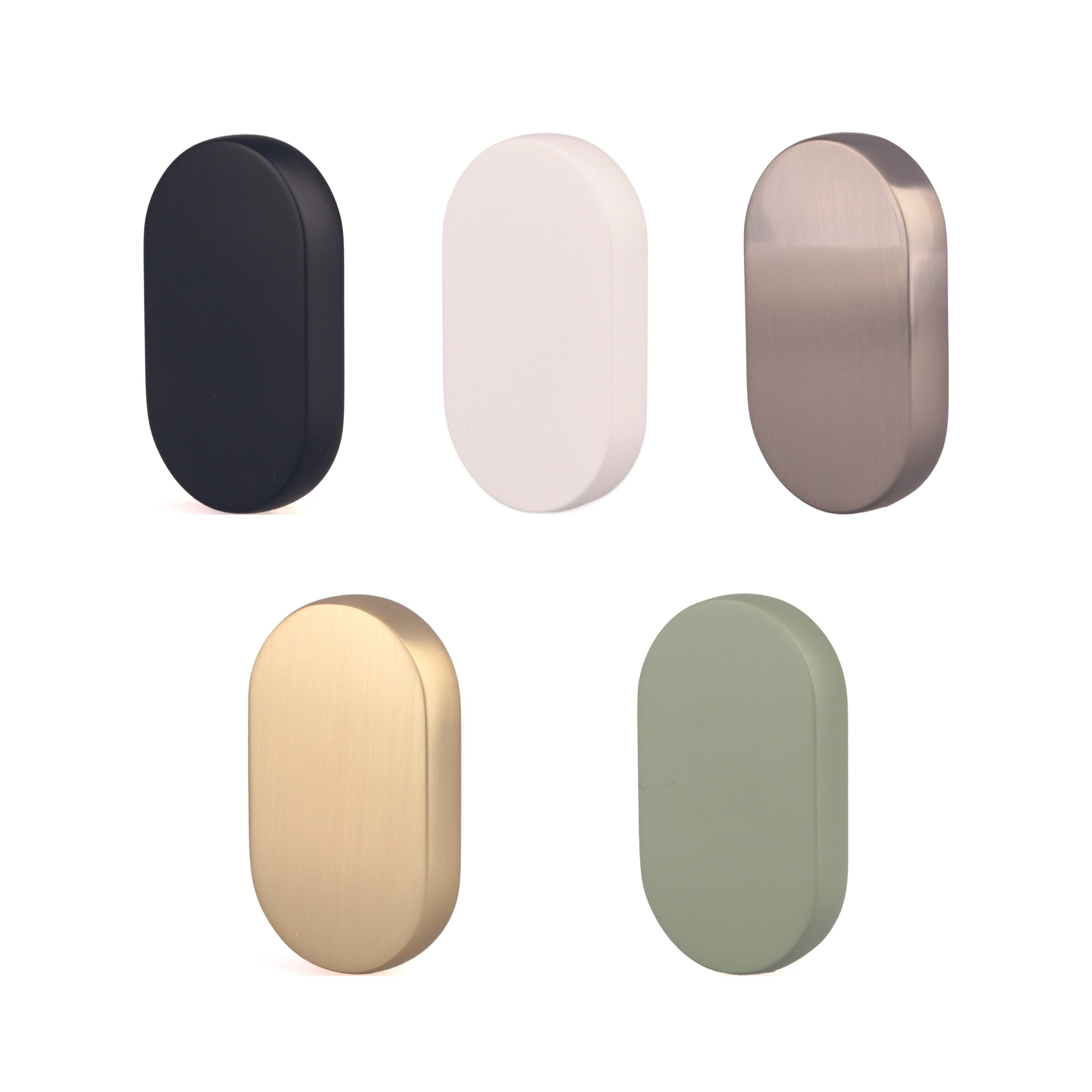 Natural Goods Berlin Мебельgriff OVAL (10-St), 16mm Lochabstand, Schrankknöpfe passend für 15-22mm Türstärken