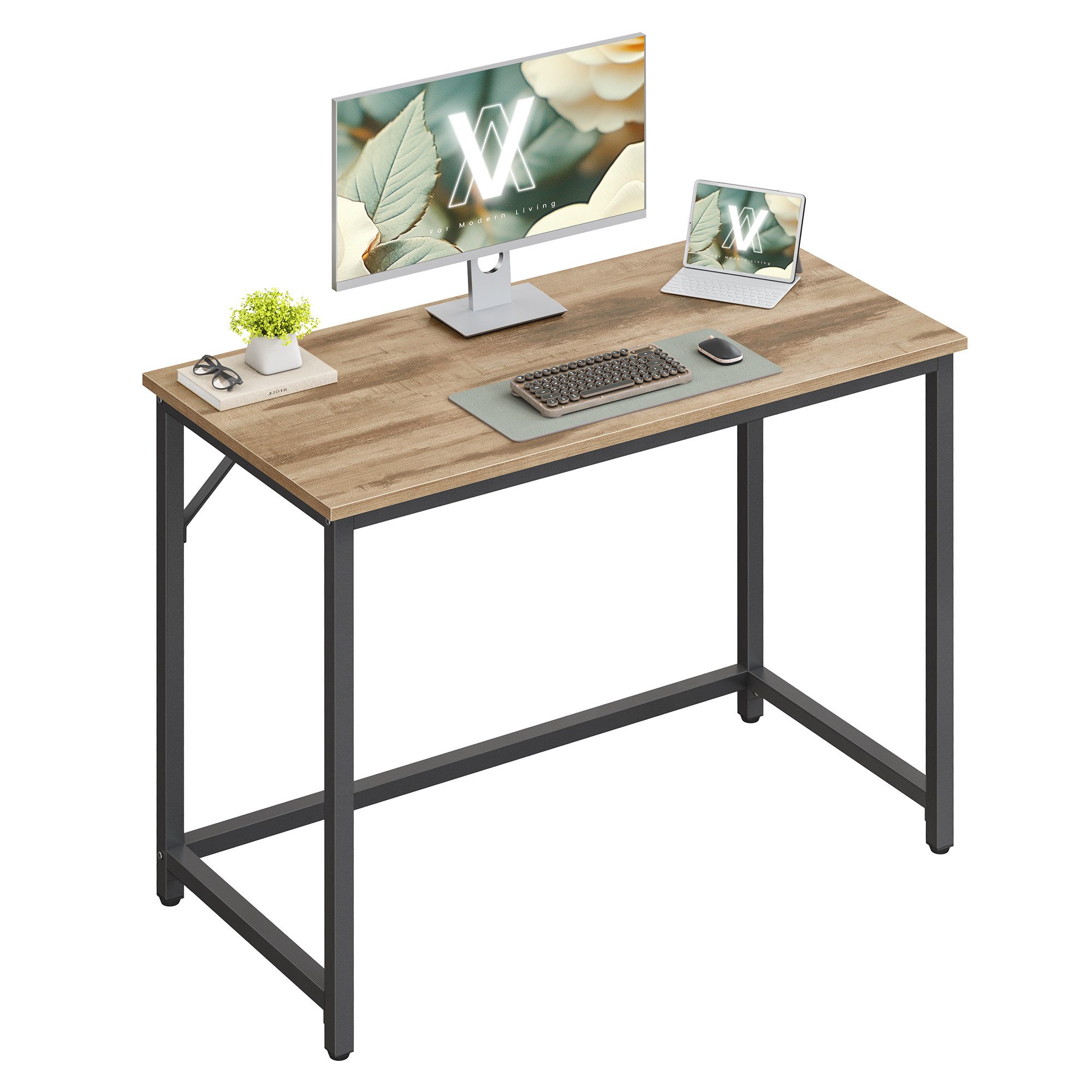 VASAGLE Schreibtisch Computertisch, Bürotisch, 80/100/120/140/160 cm, günstig online kaufen