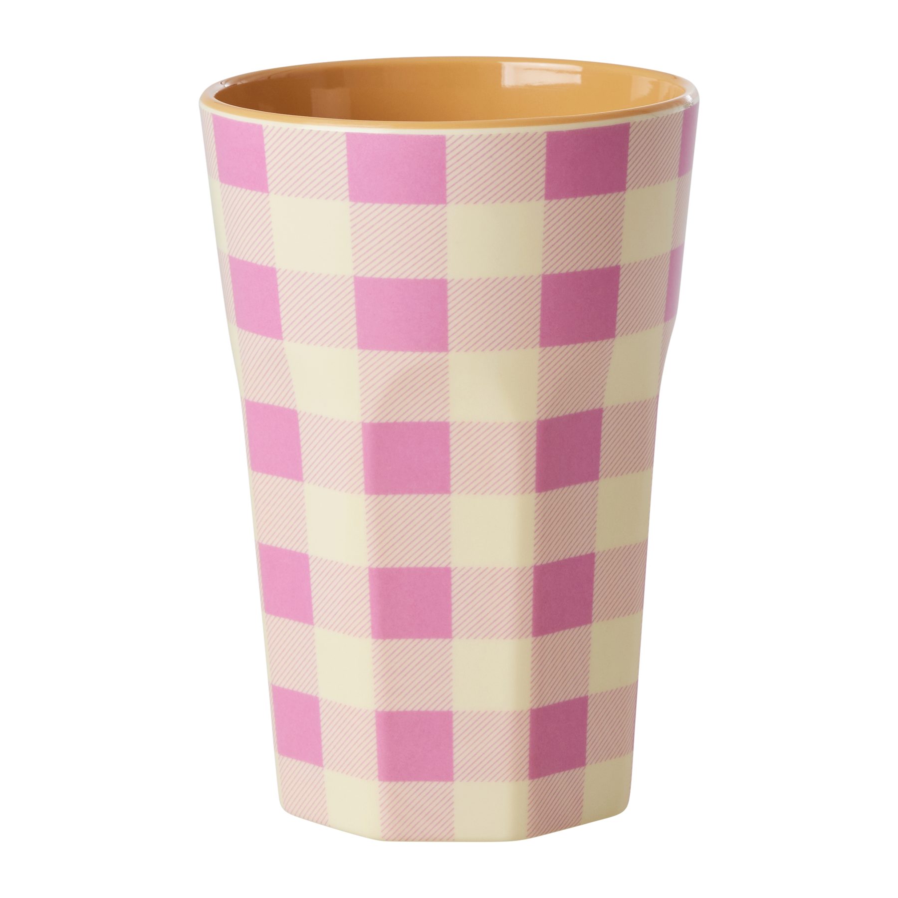 Becher Rice Melamin Becher Groß Pink mit Streifen Muster