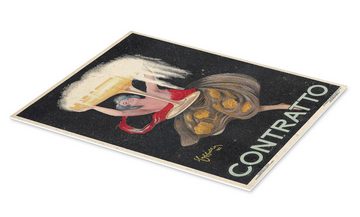 Posterlounge Forex-Bild Leonetto Cappiello, Contratto, 1922, Wohnzimmer Vintage Malerei