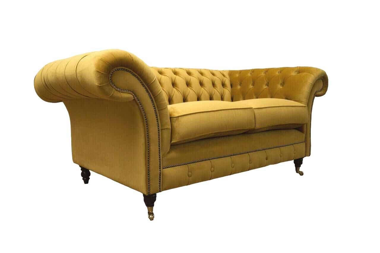 Xlmoebel Chesterfield-Sofa 2-Sitzer Sofa aus Textil im Chesterfield-Stil, 1 Teile, Made in Europa