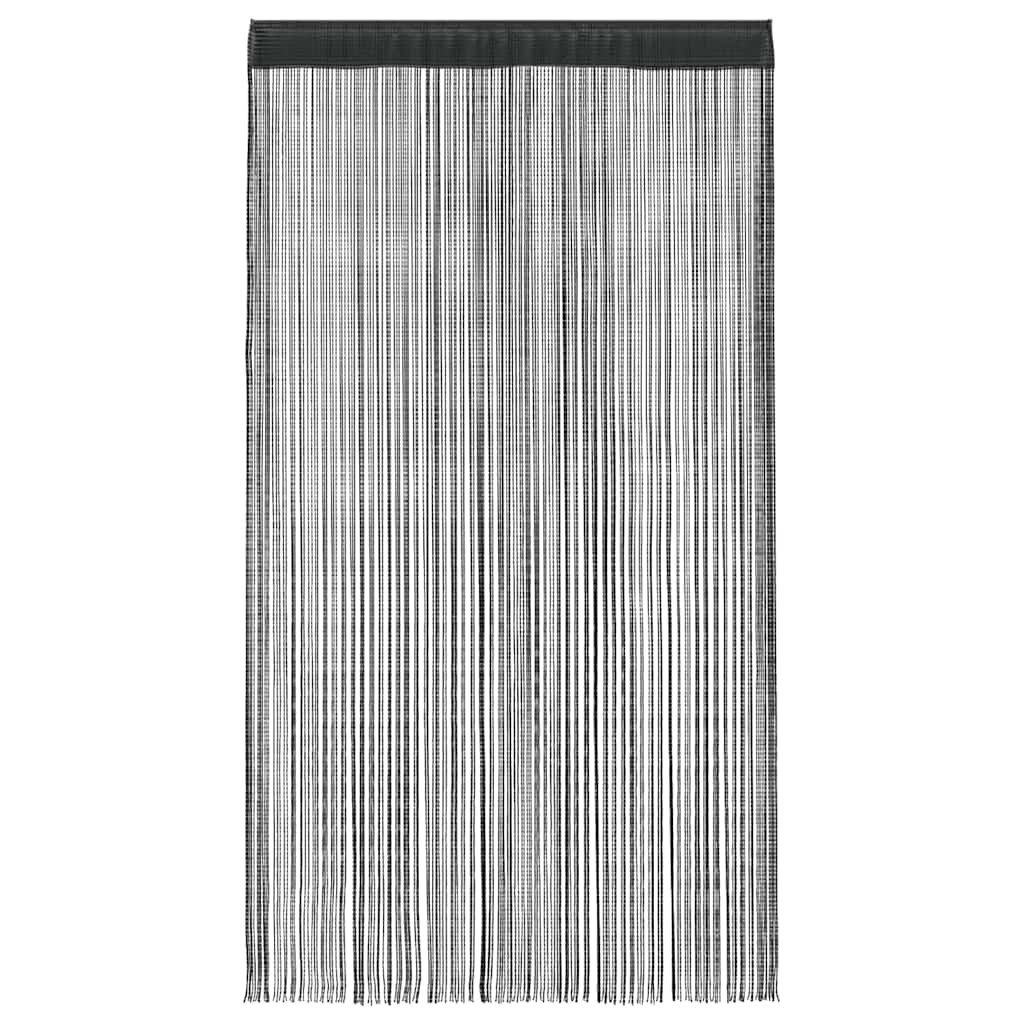 vidaXL Vorhang Fadenvorhänge 2 Stk. 140 x 250 cm Schwarz (2 St)
