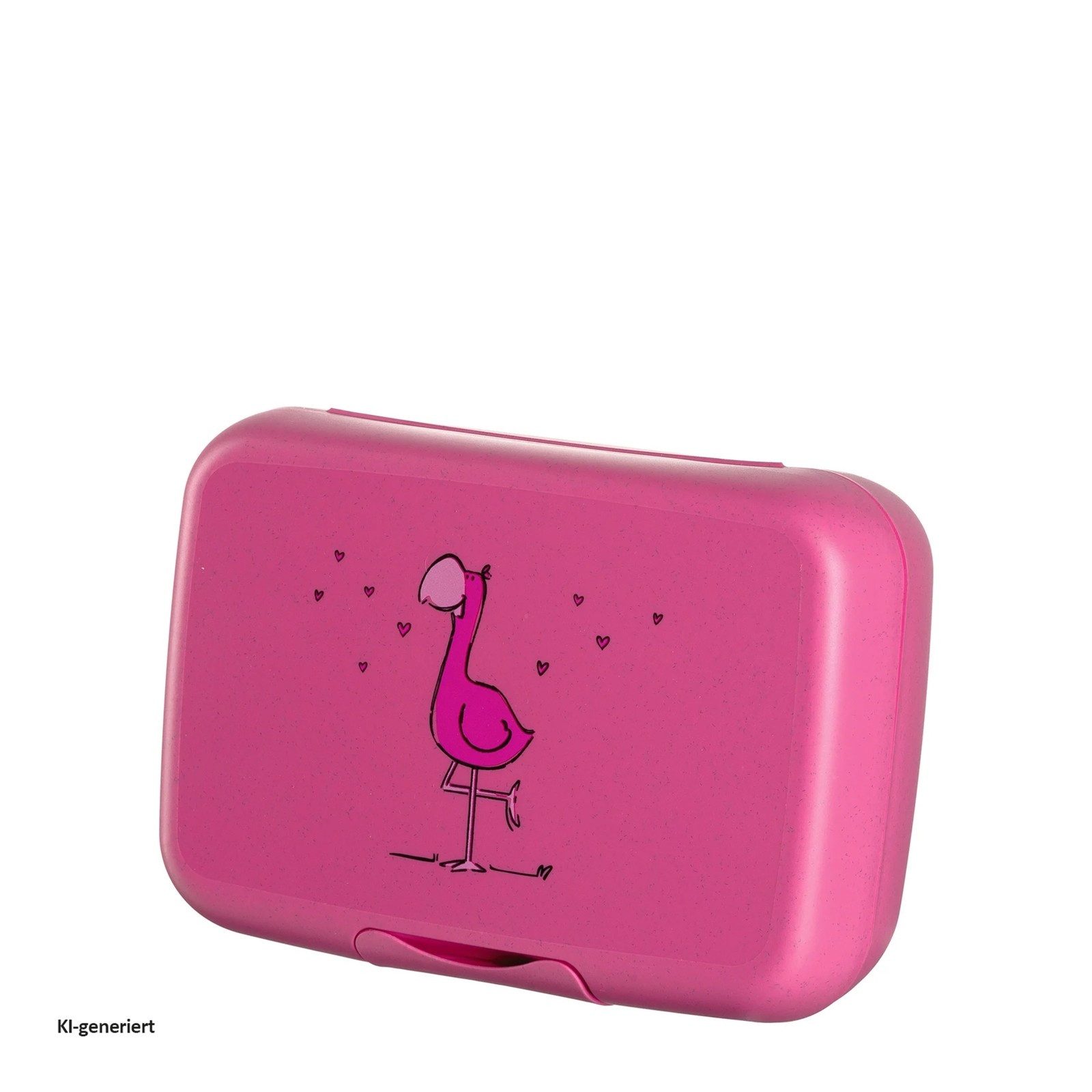 LEONARDO Lunchbox Brotdose BAMBINI Flamingo, Kunststoff, (1-tlg., 1 Brotdose), Lunchbox
