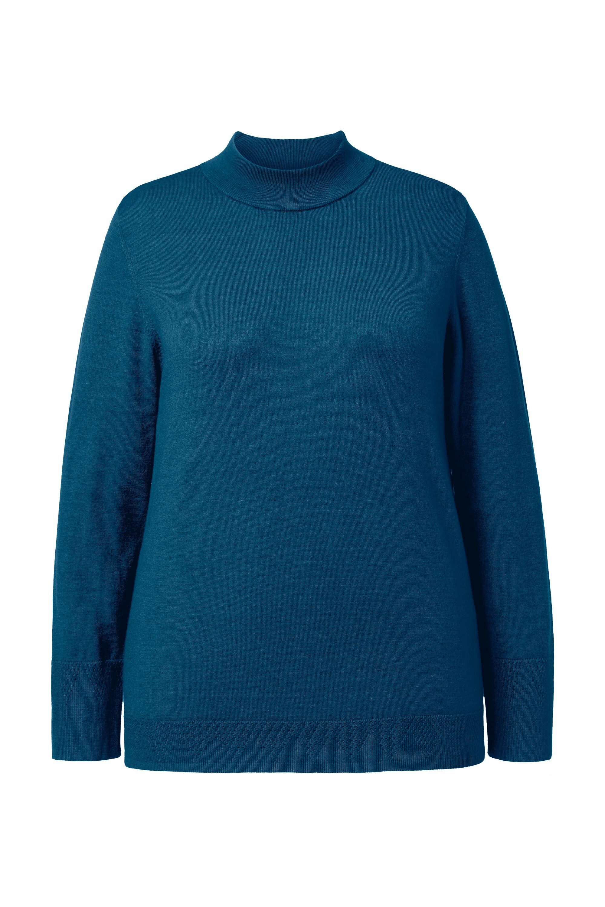 Strickpullover Pullover Stehkragen Langarm Rippbündchen