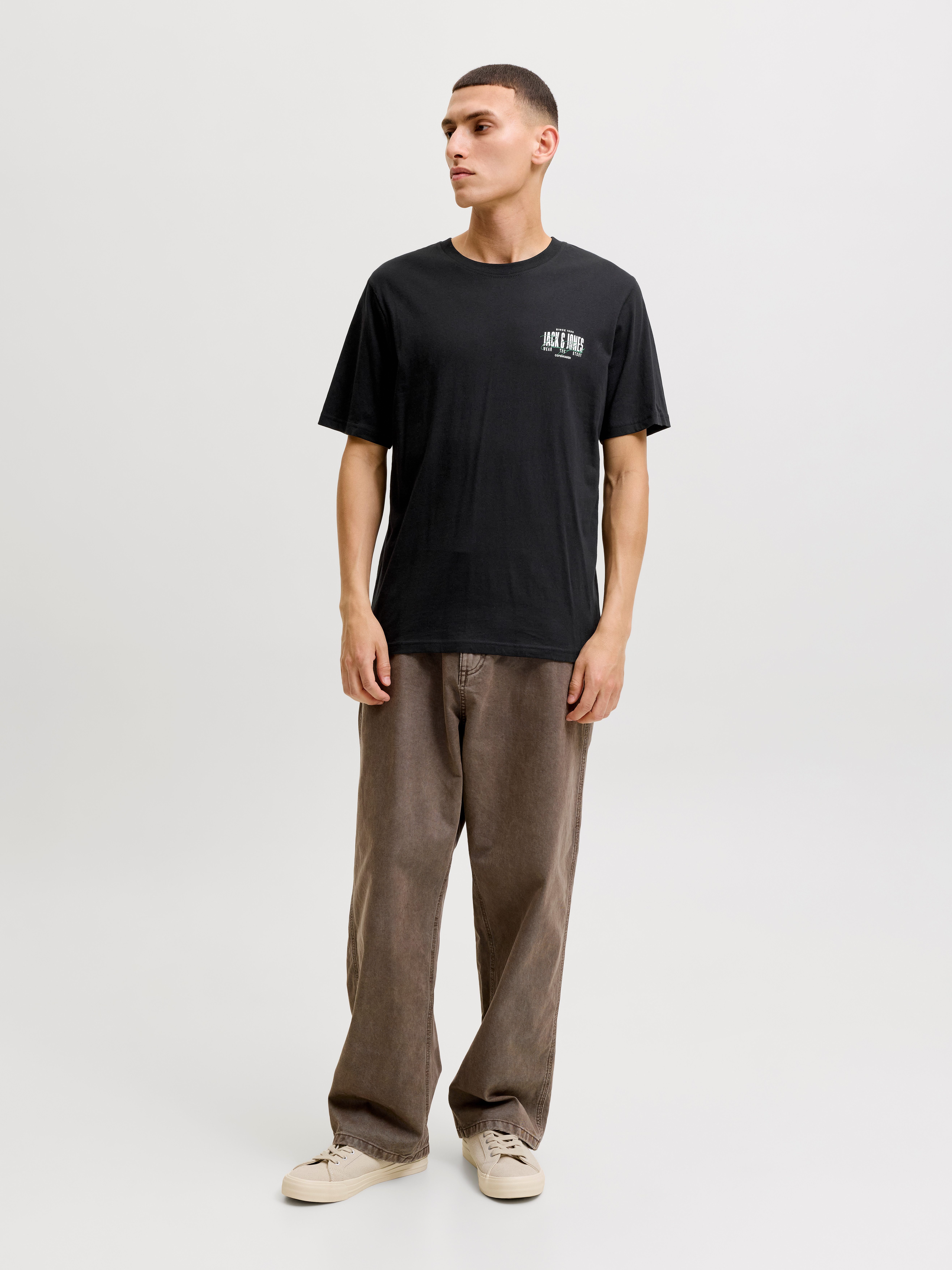 Jack & Jones T-Shirt JJAERO TEE SS CREW NECK Baumwolle, regular fit – Bild 4 von 5