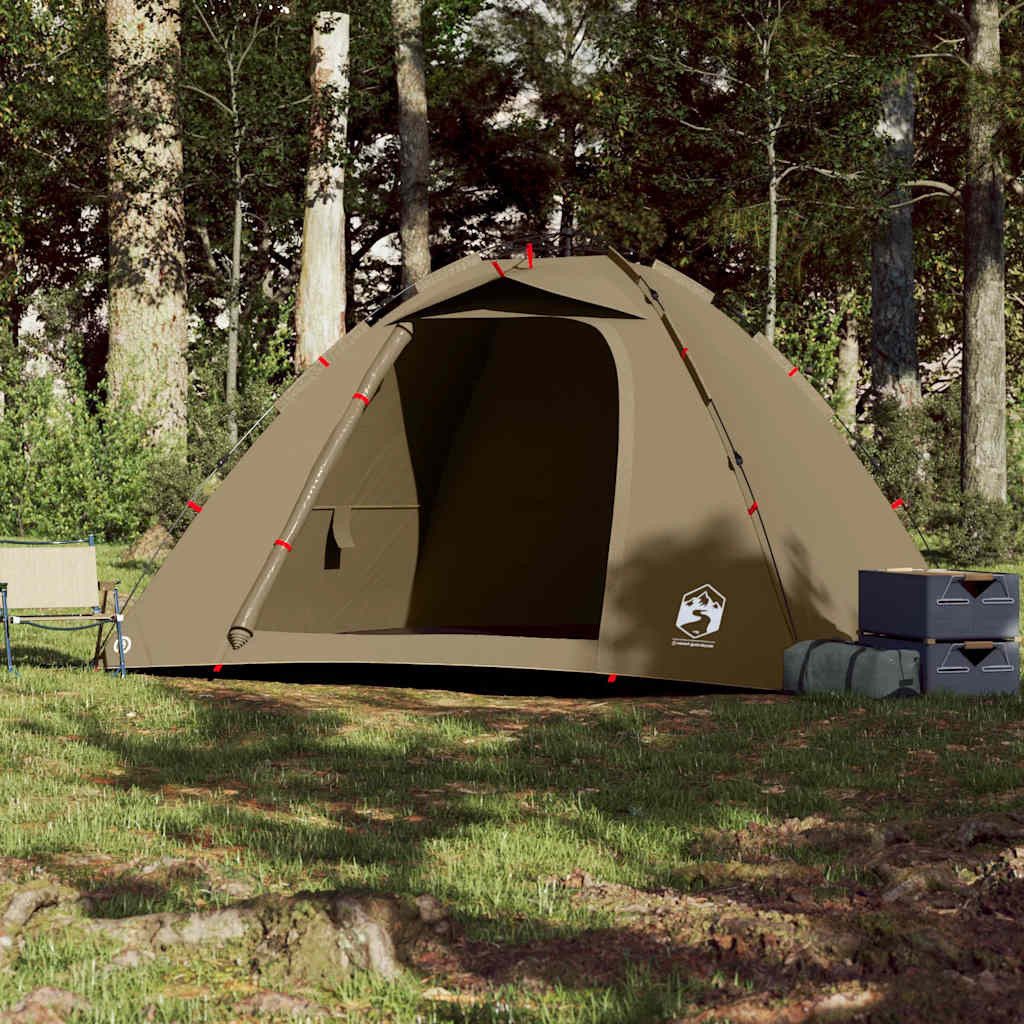 furnicato Angelzelt Campingzelt 262x254x172 cm Olivgrün, Wetterfestes Outdoor-Zelt mit E-Anschluss und Quick-Release-System