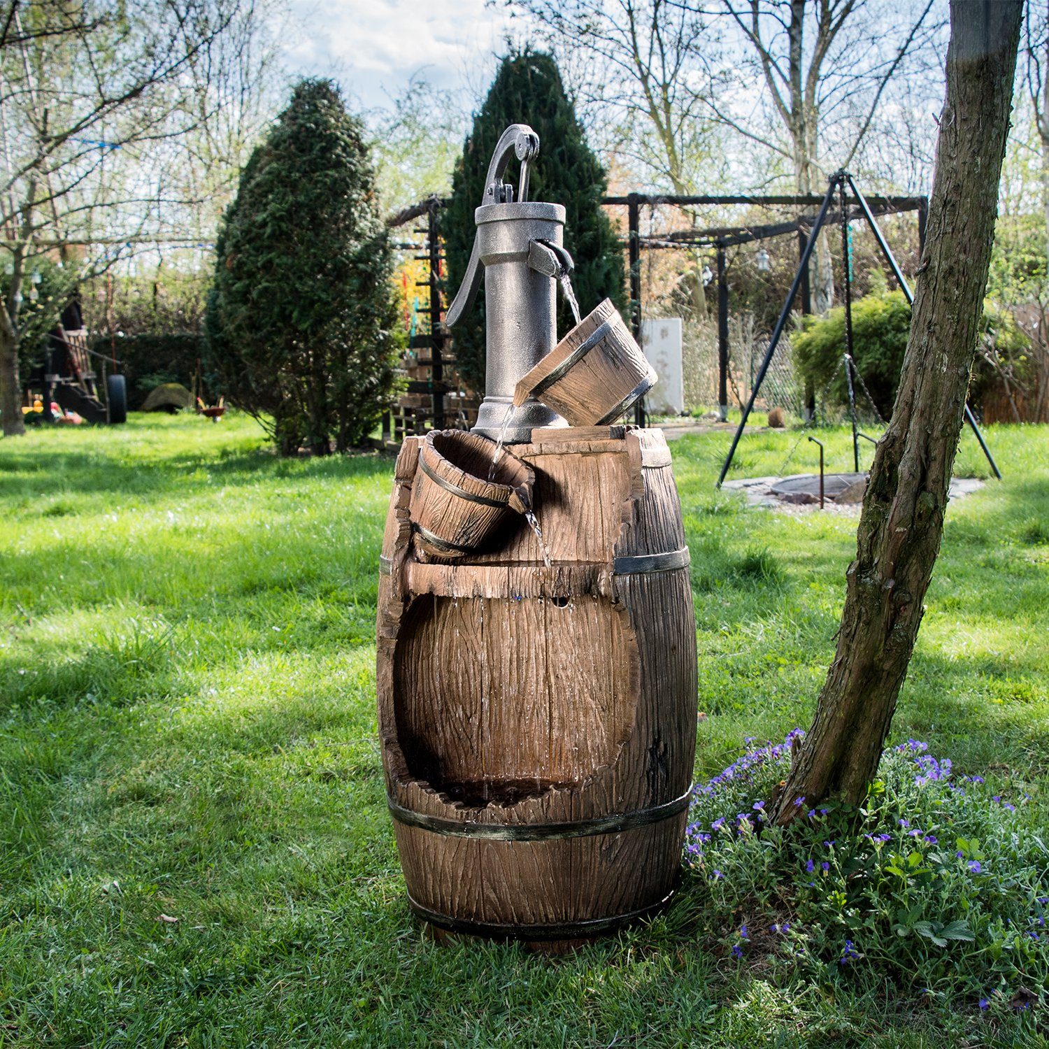 Köhko Gartenbrunnen Gartenbrunnen mit Regenfalleffekt Dölitz 13014 Wasserspiel