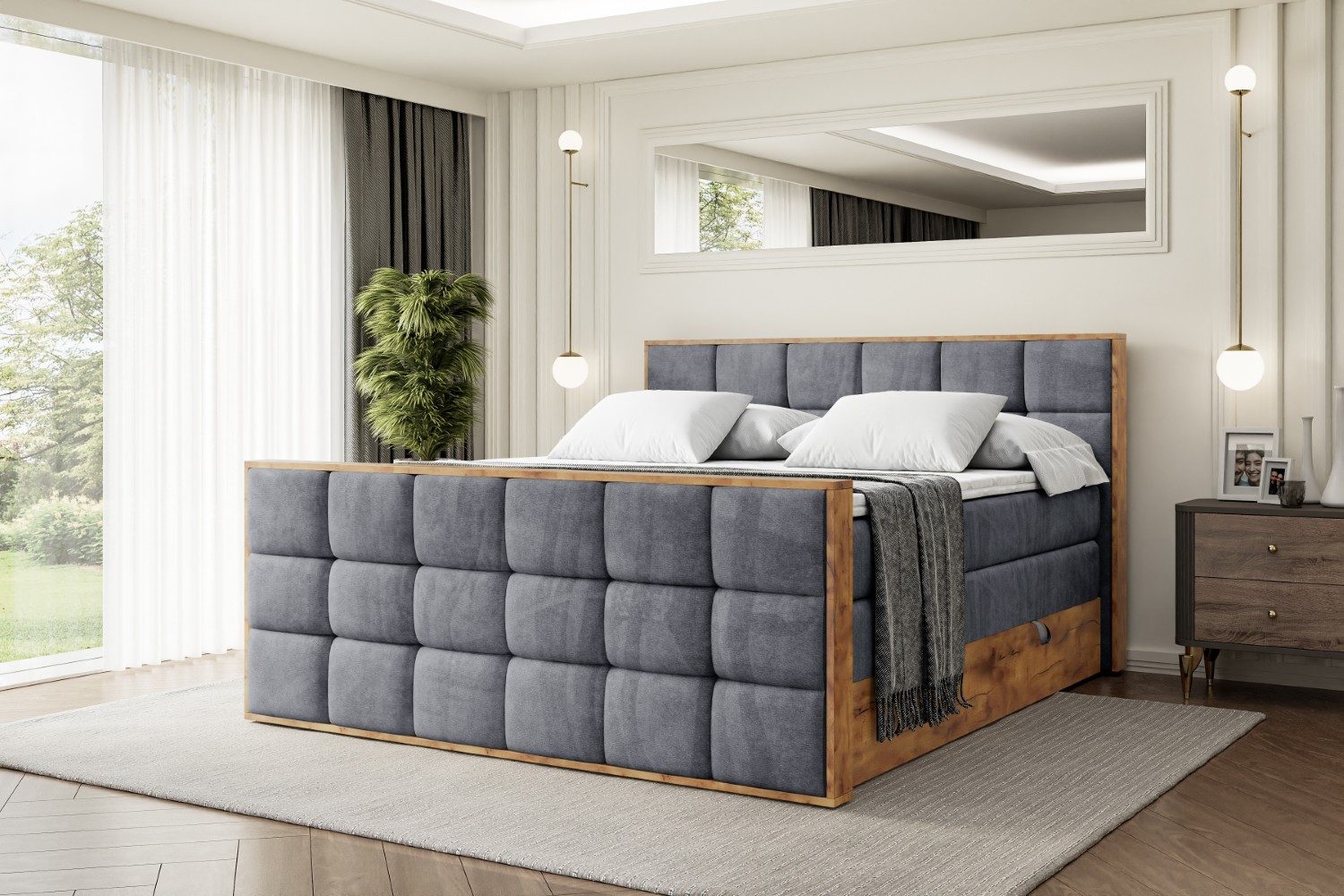 ALTDECOR Boxspringbett LOLLI2-Z KING (Multipocket-Matratze H4, günstig online kaufen