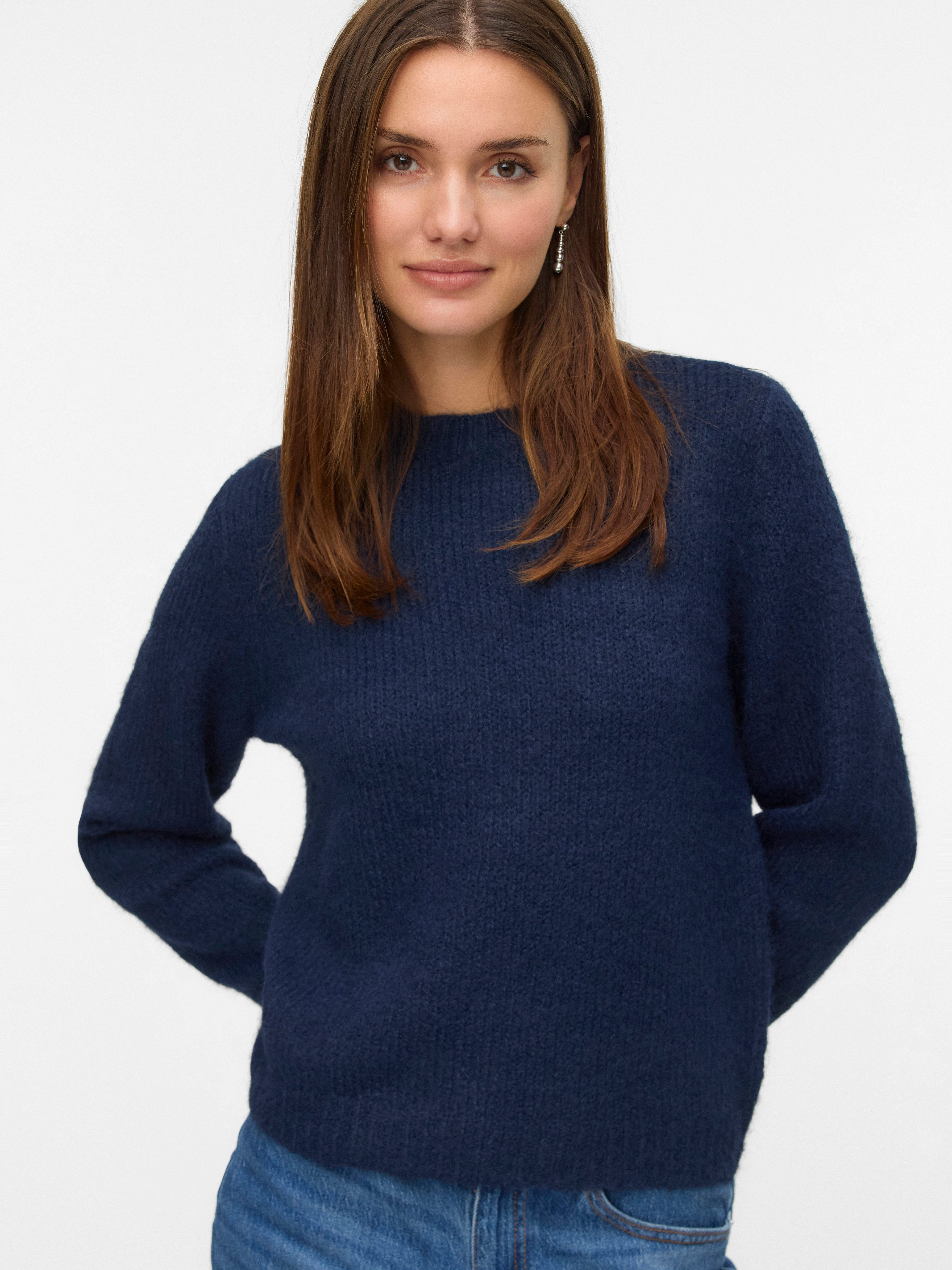 Vero Moda Strickpullover VMNOVAH LS O-NECK PULLOVER GA NOOS günstig online kaufen