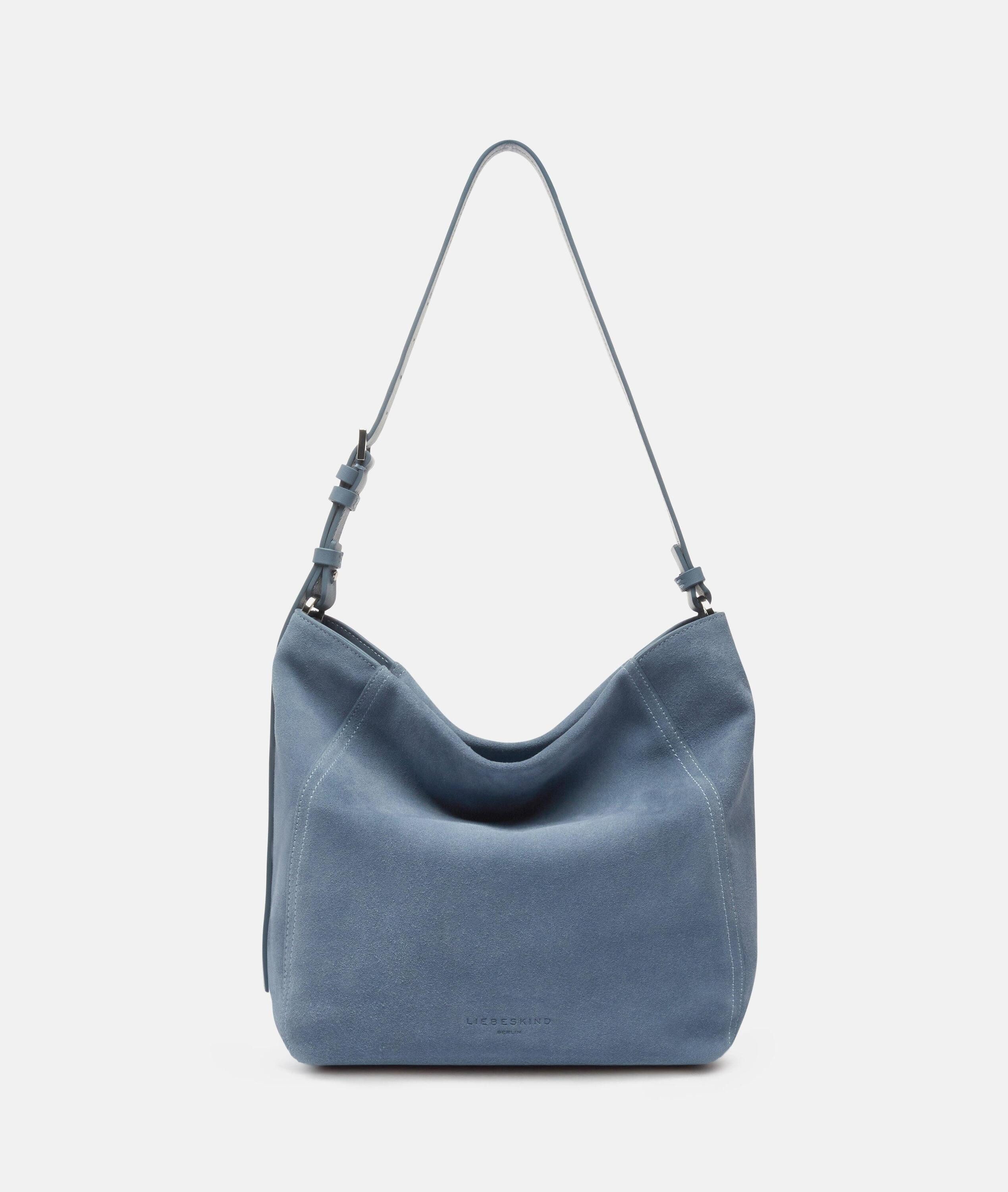 Liebeskind Berlin Schultertasche Hobo, Geräumige Hobo-Bag aus Veloursleder