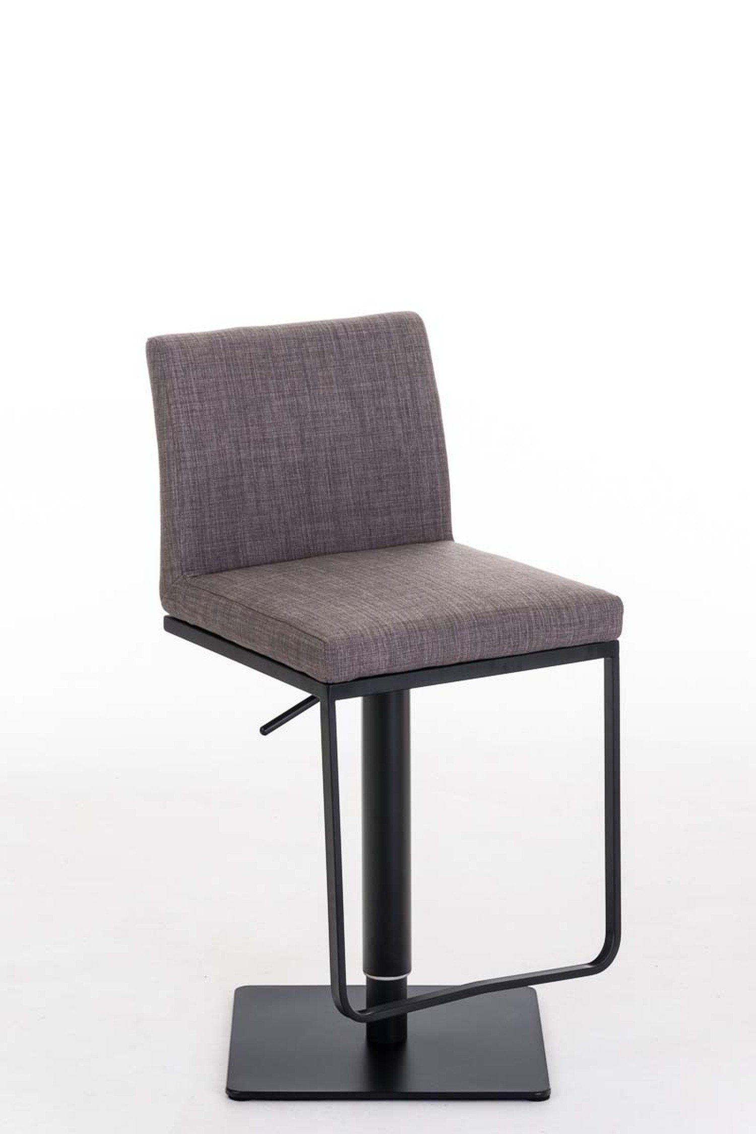 Metall - Sitzfläche: höhenverstellbar - TPFLiving 360° Küche), (mit - Grau schwarz & Stoff Hocker drehbar Panda Barhocker matt Fußstütze Theke für -