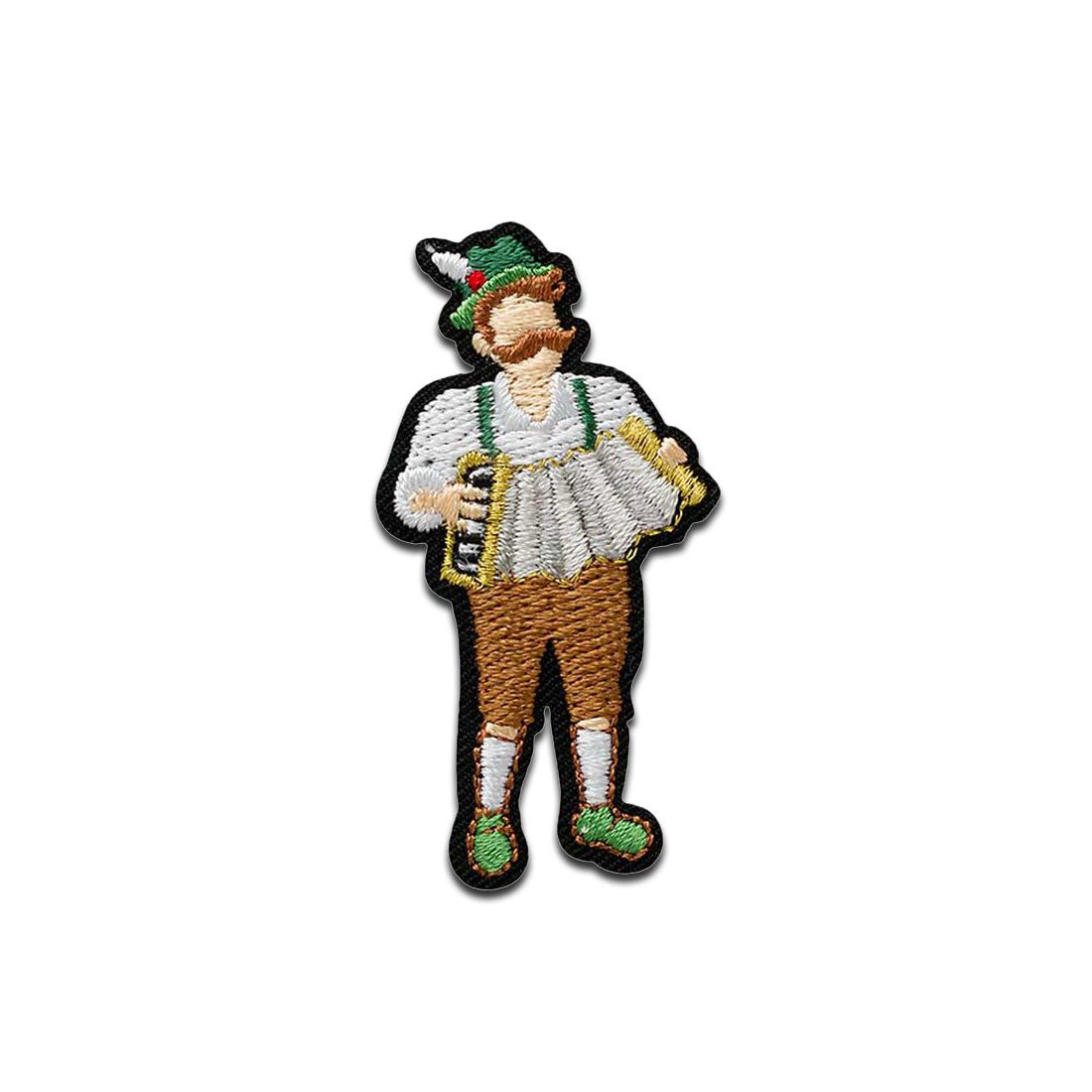 Mono-Quick Aufnäher Bügelbild, Aufbügler, Applikationen, Patches, Flicken, zum aufbügeln, Polyester, Mann in Trachten - Größe: 5,2 x 2,7 cm