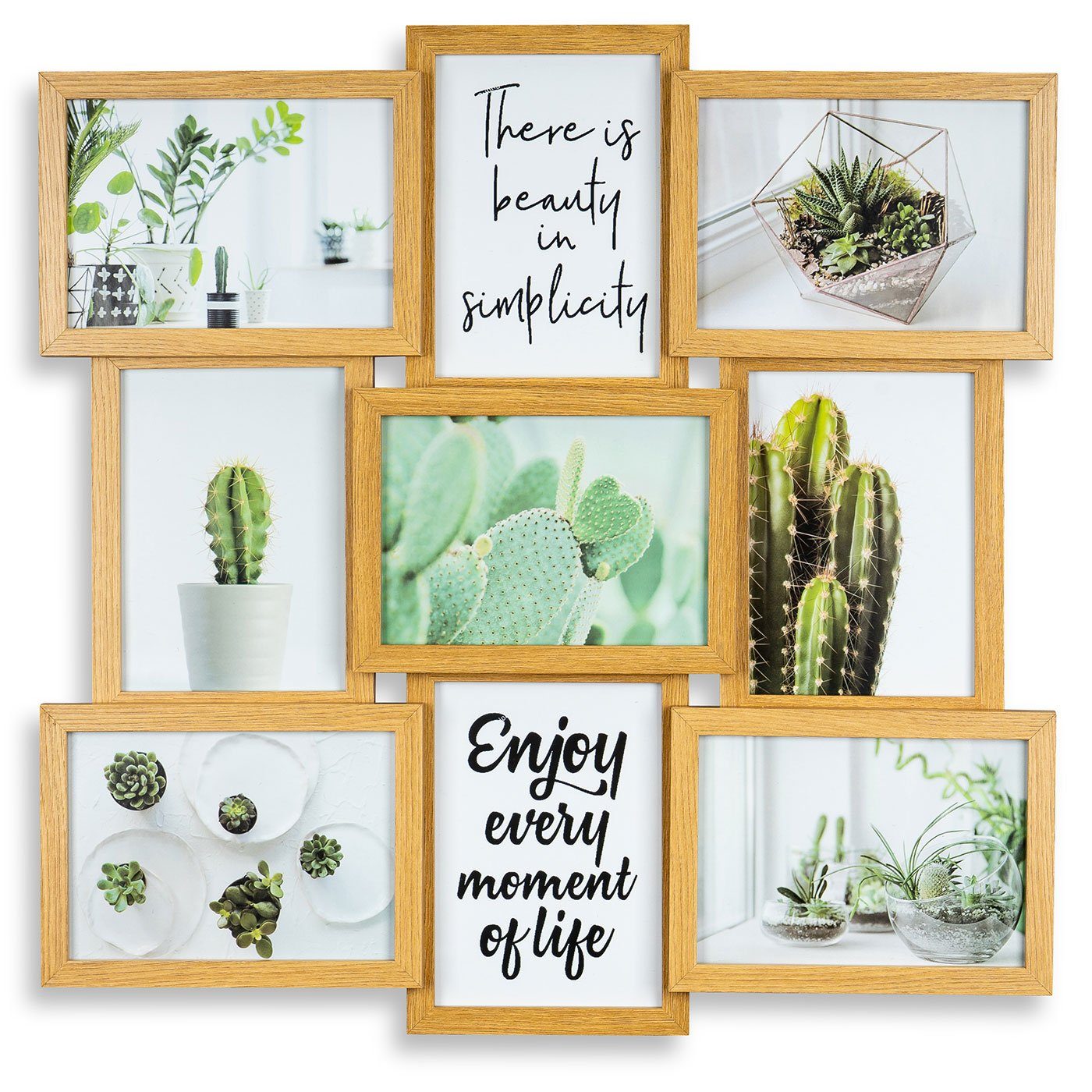 Levandeo® Bilderrahmen Collage, levandeo Bilderrahmen Collage 52x52cm 9 Fot günstig online kaufen