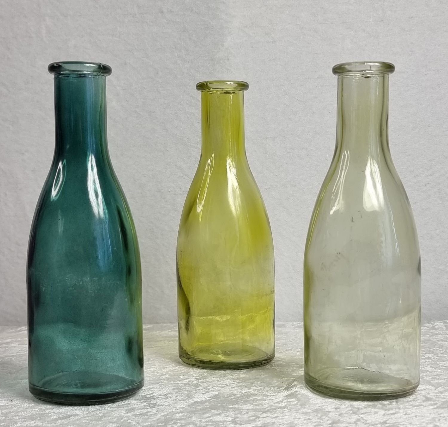 Rich rosa Glas Glasflaschenvasen aus (Sparset, Dekovase Sandra Grün, set Vasen), 3 3er