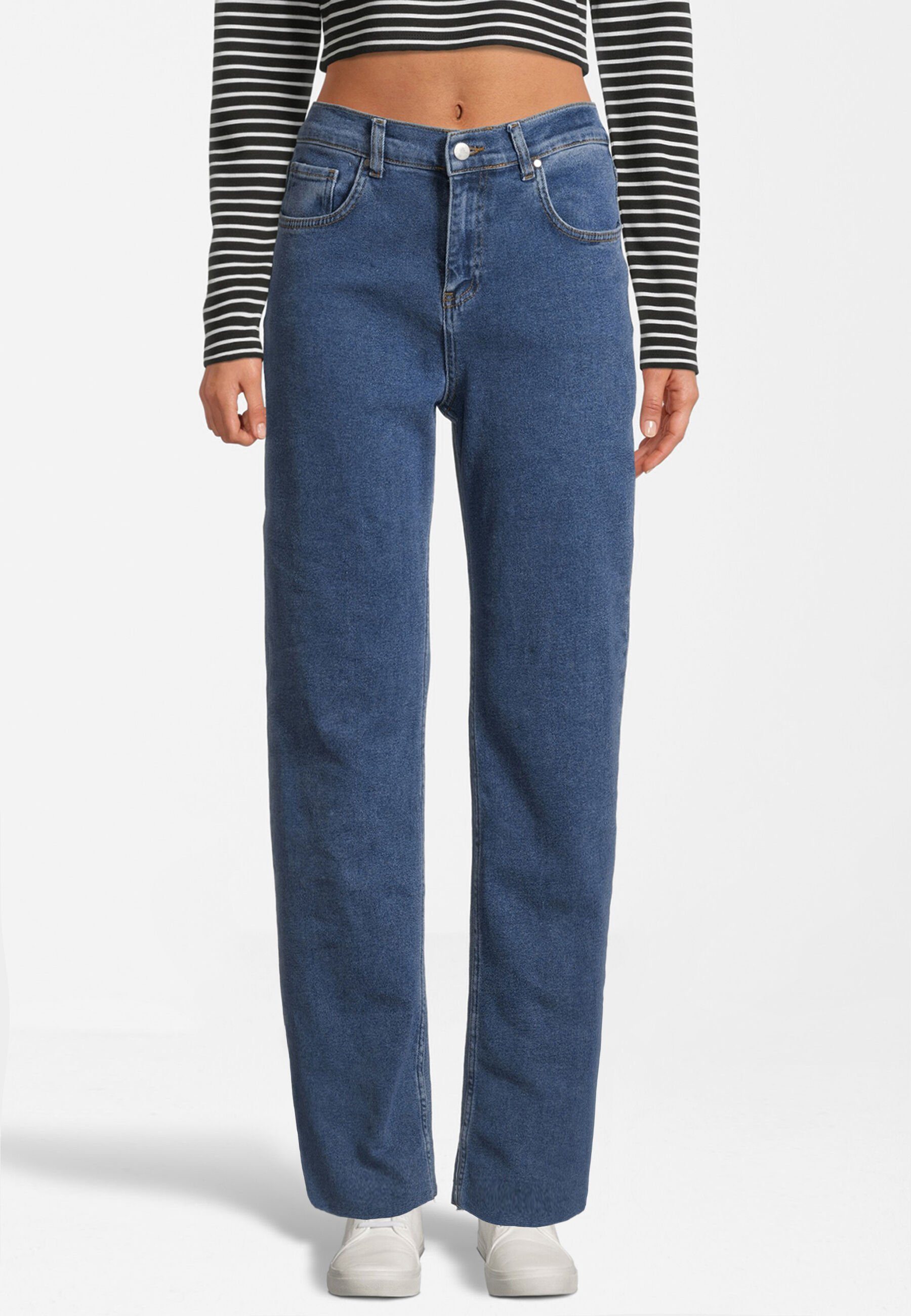 Vestino 5-Pocket-Jeans Wide Leg