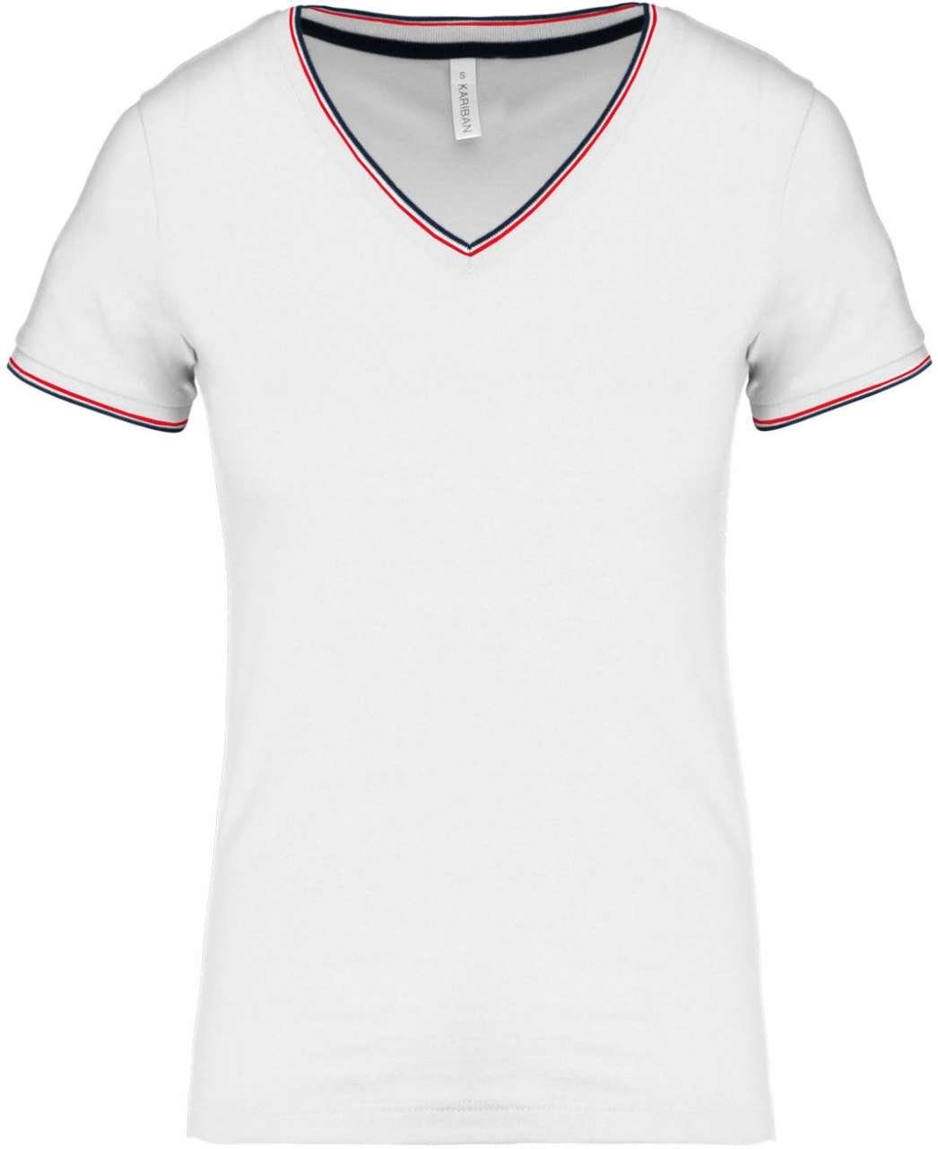 Kariban V-Shirt Kariban Damen T-Shirt V-Neck V-Ausschnitt Pique Polo Shirt Lady-Fit