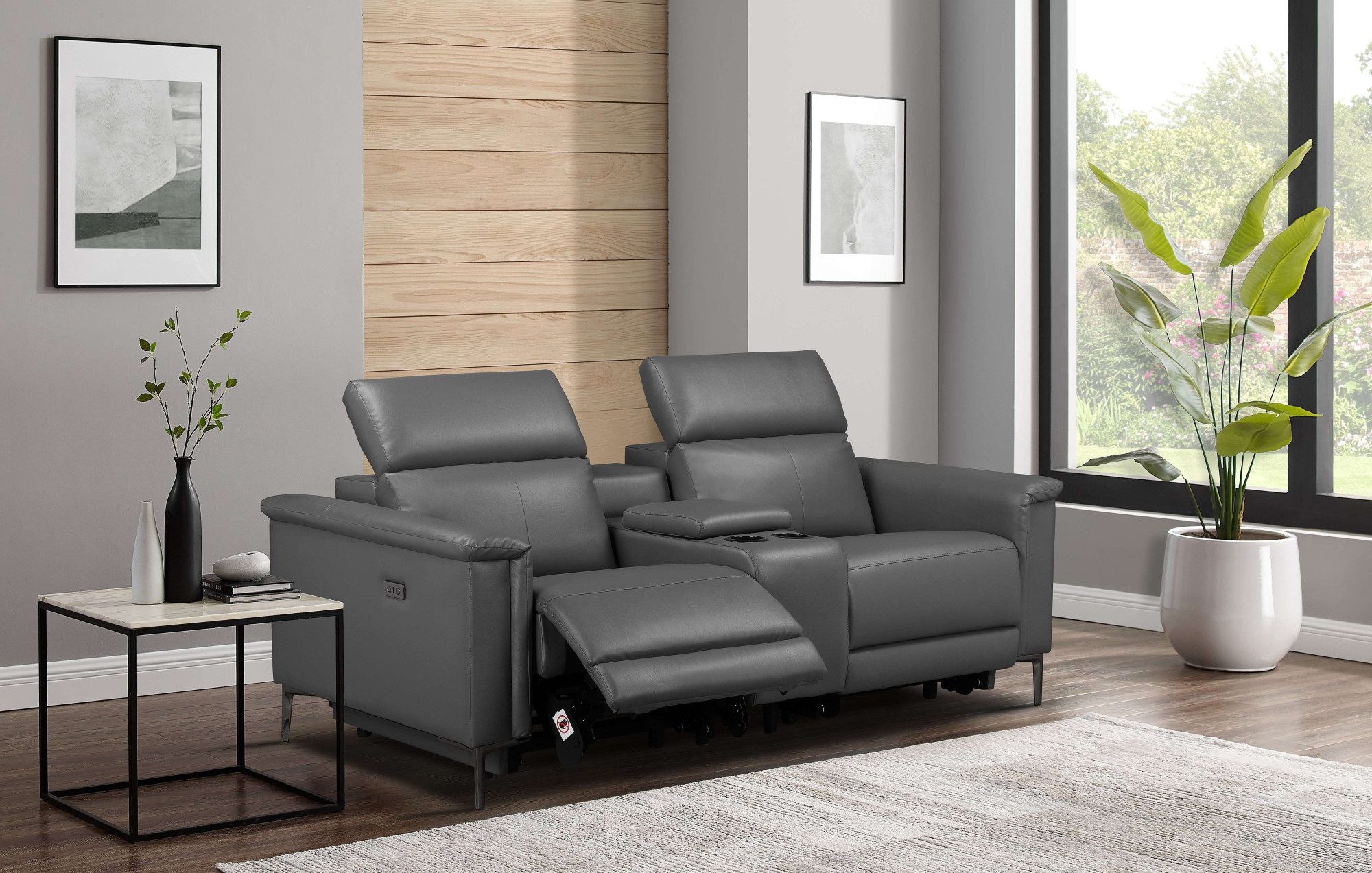 OTTO home 2-Sitzer LUND, Kinosofa, Relaxfunktion, TV-Sessel, manuell/elektrisch (USB-A), Kopfteilverstellung, Getränkachhalter, u. Staufach
