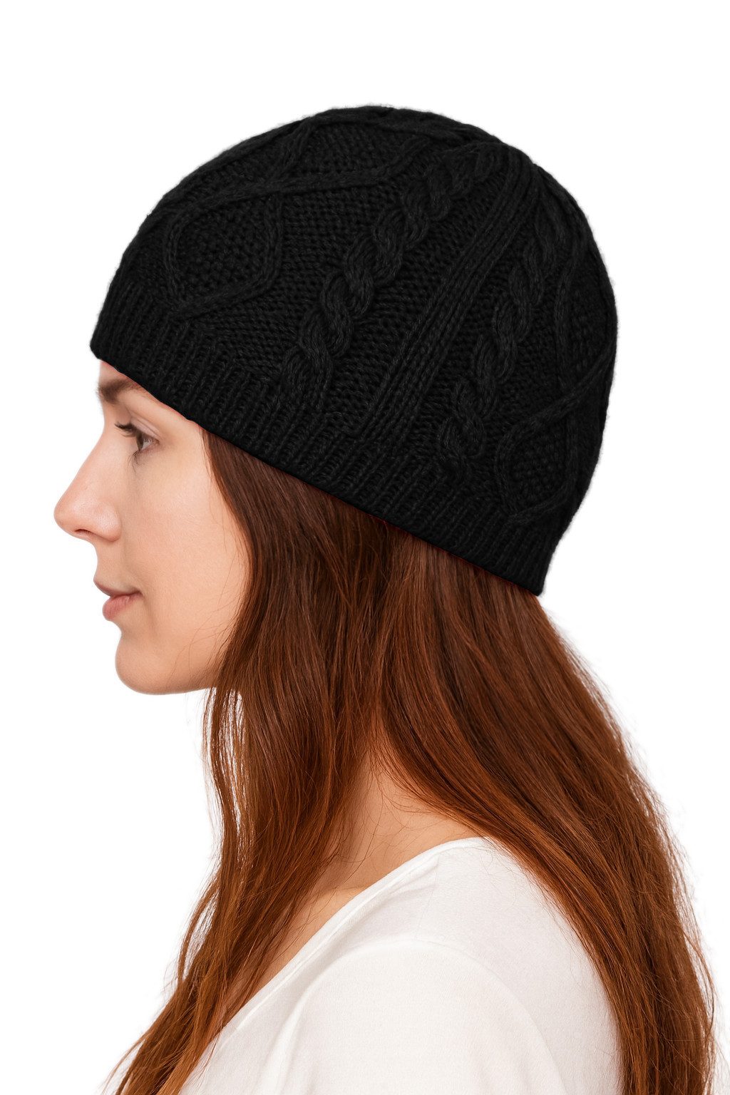 dy_mode Strickmütze Damen Beanie mit Zopfmuster – unifarbene Strickmütze oh günstig online kaufen