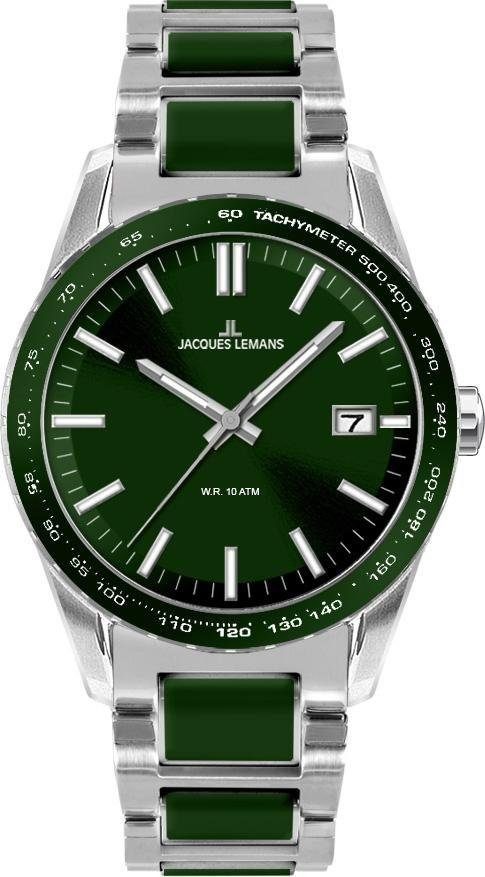 Jacques Lemans Quarzuhr Liverpool, 1-2060J, Armbanduhr,Herrenuhr,Damenuhr,Edelstahlarmband,bis 10 bar wasserd.