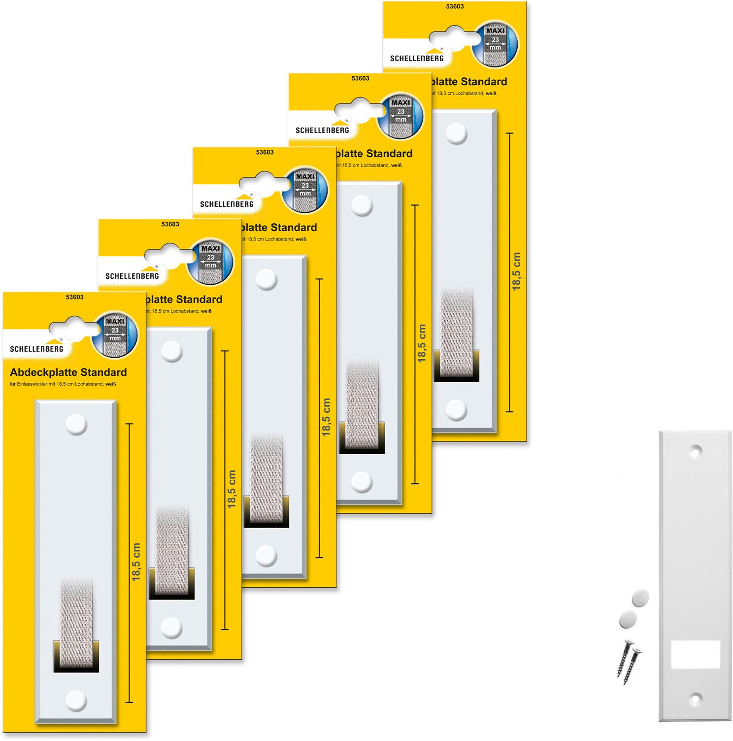 SCHELLENBERG Gurtwickler-Abdeckplatte Standard Maxi, 18,5 cm Lochabstand, l günstig online kaufen