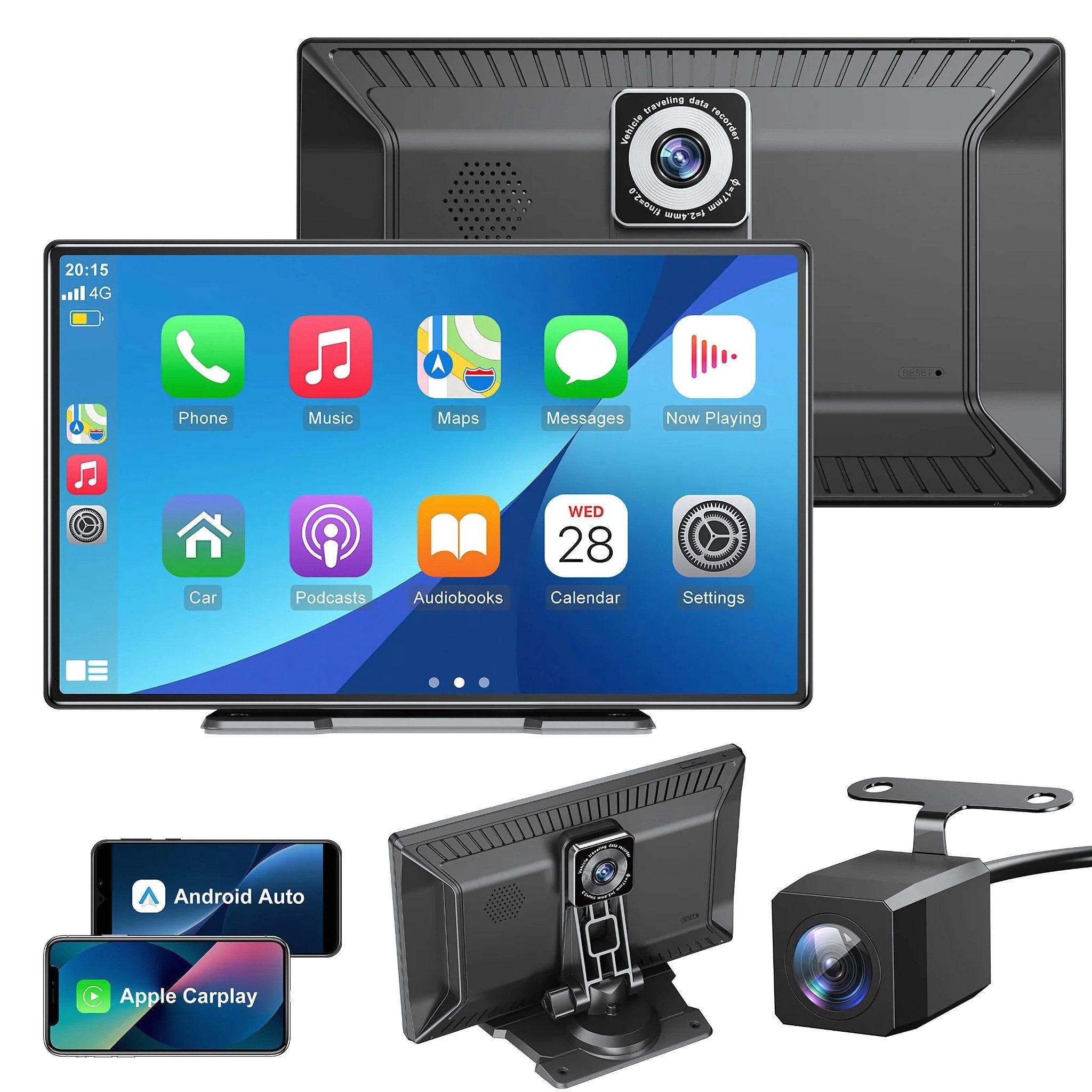 Apple CarPlay, Android Auto, Auto Display mit Rückfahrkamera mobiles Navigationsgerät