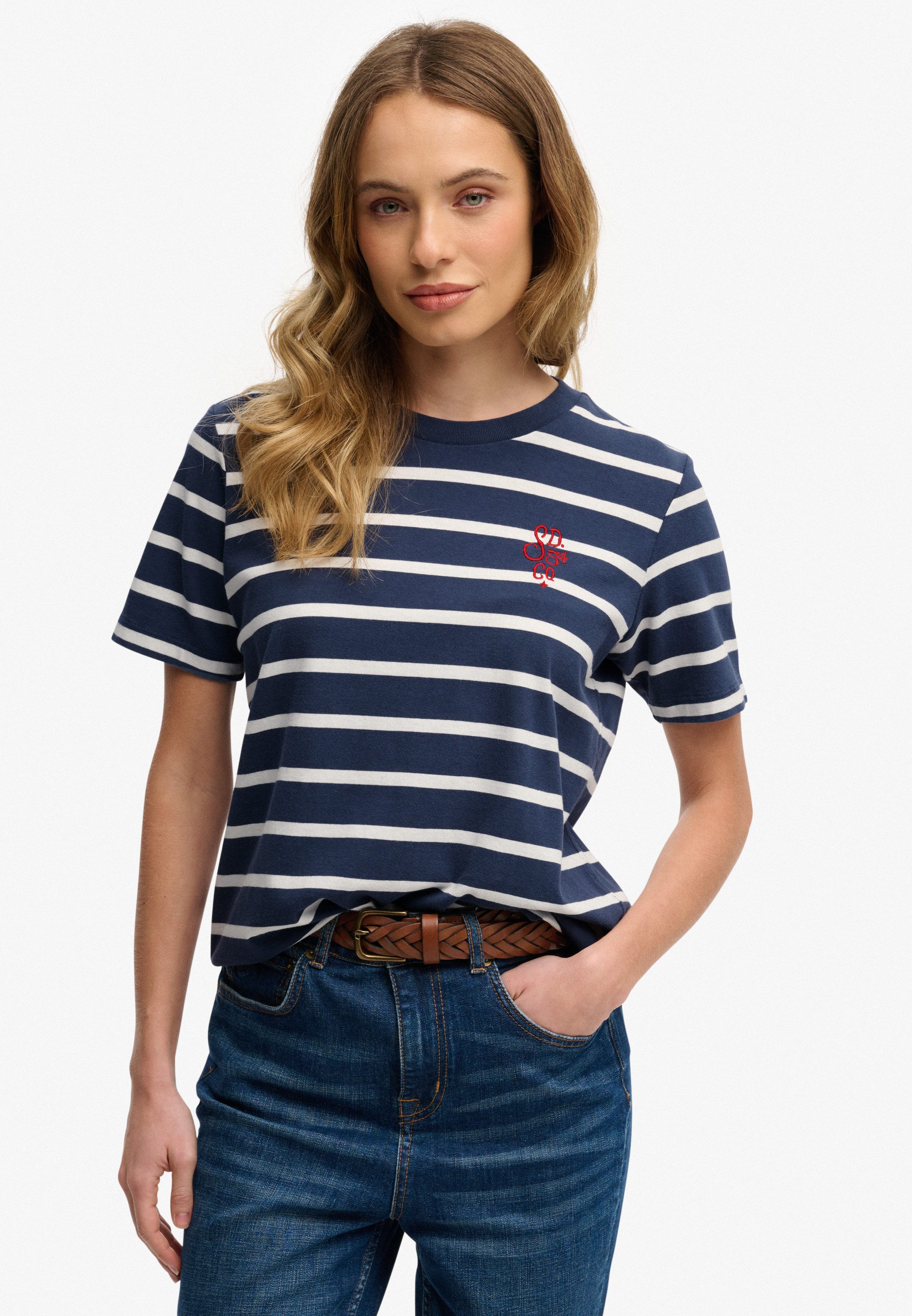 Superdry Kurzarmshirt Heritage Hamptons Stripe Tee